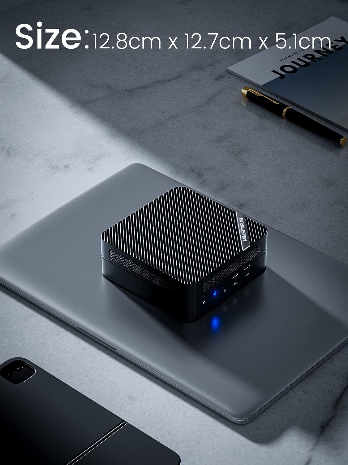 MINISFORUM Mini PC UM690 AMD Ryzen 9 6900HX 8 Cores/16 Threads AMD Radeon 680M 32 GB RAM 1 TB PCIe SSD, 2 x HDMI Ports, 1x USB4 Port, 1 x USB Type-C, 4 x USB 3.2 Type A, Wifi6, Bluetooth5.2