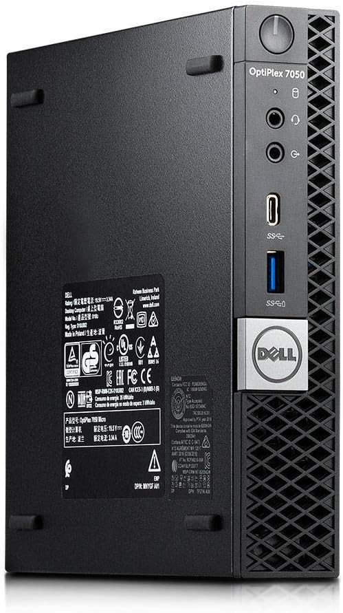 Dell OptiPlex 7050 Micro Computer, Intel Quad Core i5-6500T up to 3.1GHz, 16G DDR4, 256G SSD, Windows 10 Pro 64 Bit-Multi-Language Supports English/Spanish/French(Renewed)