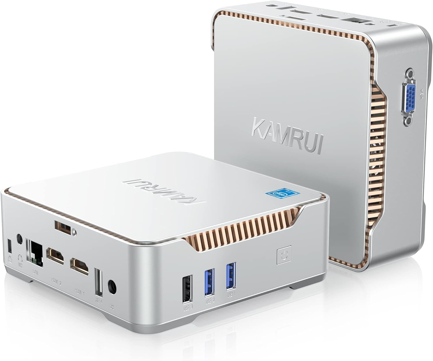 KAMRUI GK3 Plus Mini PC 16GB RAM 512GB M.2 SSD, Intel 12th Alder Lake N95 (up to 3.4GHz) Micro PC, 2.5SSD, Gigabit Ethernet, 4K UHD, WiFi, BT, VESA/Home/Business Mini Desktop Computer