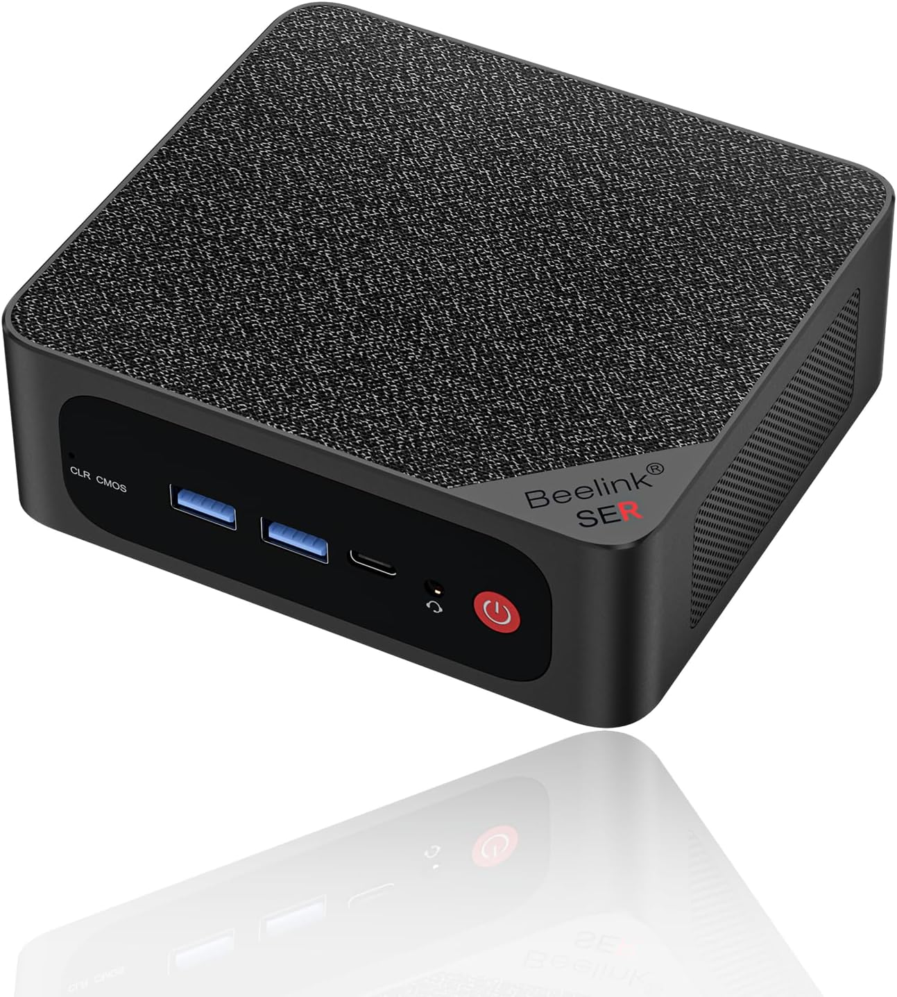 Beelink SER5 Mini PC, AMD Ryzen 7 5800H(Up to 4.4GHz) 8C/16T, Mini Desktop Computer 16GB DDR4 RAM 500GB NVMe SSD, Small Gaming PC Support 4K@60Hz Output/BT5.2/WiFi 6 for Gaming/Office/Home Grey
