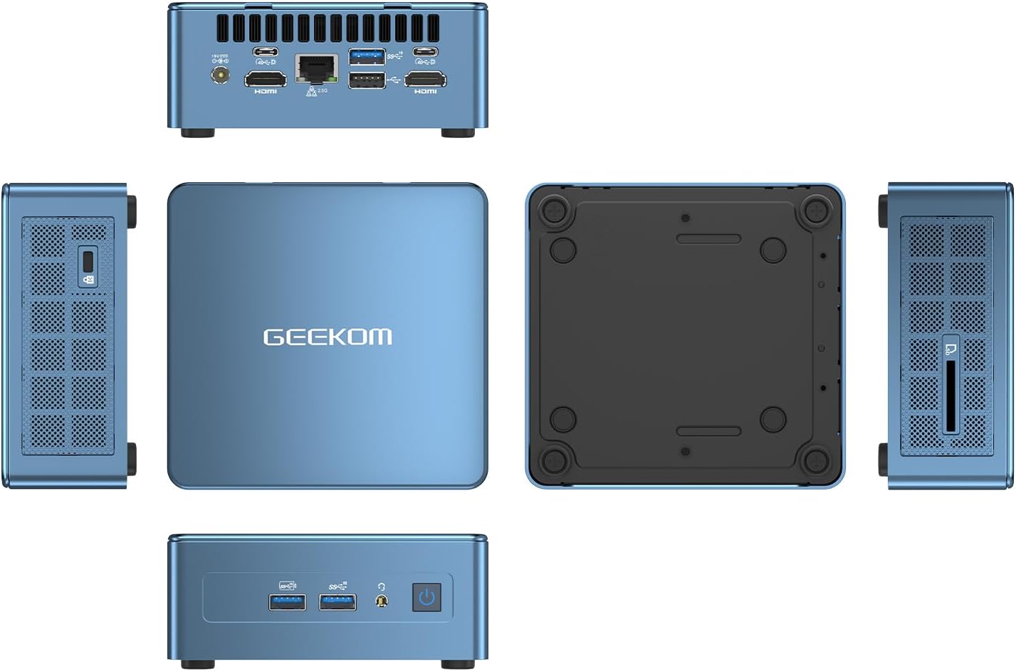 GEEKOM Mini PC Mini IT13, 13th Intel Core i7-13700H (14C/20T, up to 5.0GHz), 32GB DDR4 RAM/1TB PCIe Gen4 SSD Mini Desktop NUC13, USB4.0/8K UHD/WiFi 6E/BT5.2, HomeOffice Mini Desktop Computers