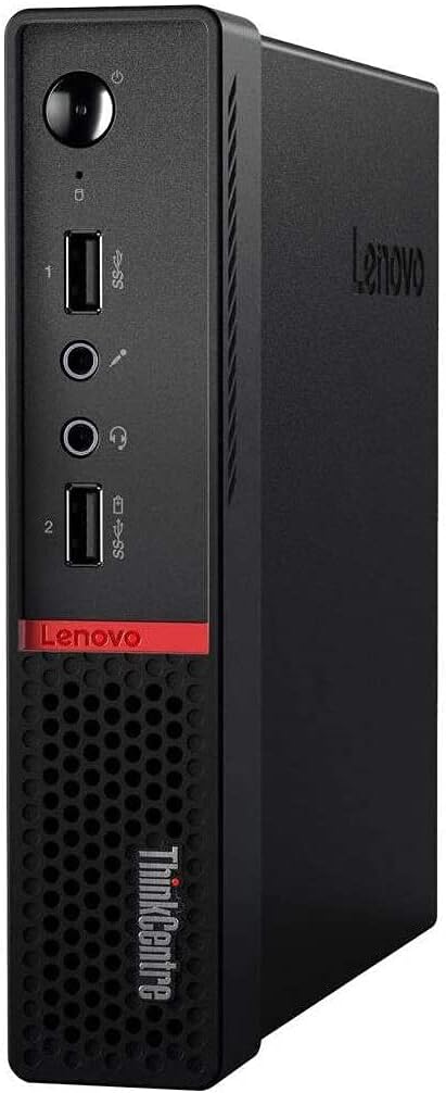 Lenovo ThinkCentre M715q Mini Tiny Business Desktop PC, AMD PRO A6-8570E R5, 6 Compute CORES 2C4G, 3.2GHz, 8GB DDR4 RAM, 128GB SSD Hard, WiFi, Bluetooth, VGA, HDMI, DisplayPort, Windows 10 (Renewed)