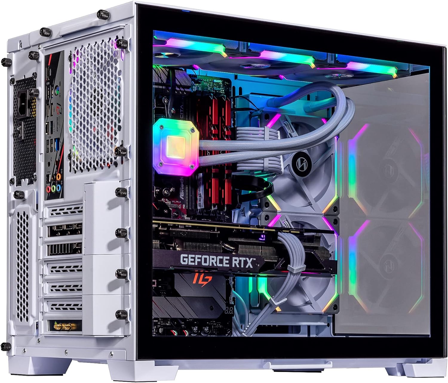 Velztorm Mini Lux Gaming Desktop PC (AMD Ryzen 9 5950X 16-Core, GeForce RTX 4090 24GB, 128GB RAM, 8TB PCIe SSD, WiFi, USB 3.2, HDMI, Display Port, Win 10 Pro)