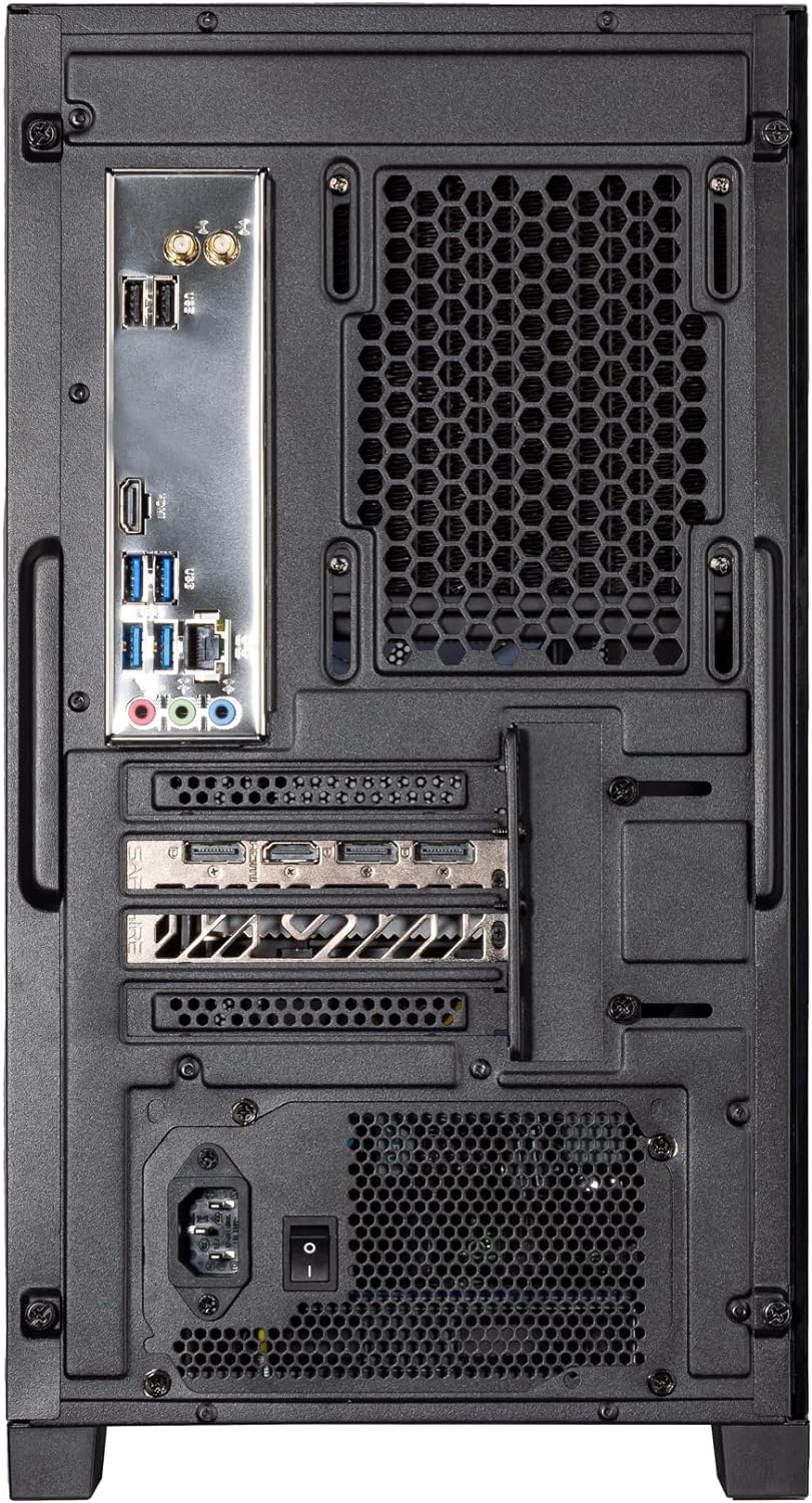 Velztorm Mini Pilum Custom Built Gaming Desktop PC (AMD Ryzen 7-5700X 8-Core, 64GB RAM, 1TB PCIe SSD + 2TB HDD (3.5), GeForce RTX 3080, WiFi, HDMI, USB 3.0, Black, Win 11 Pro)