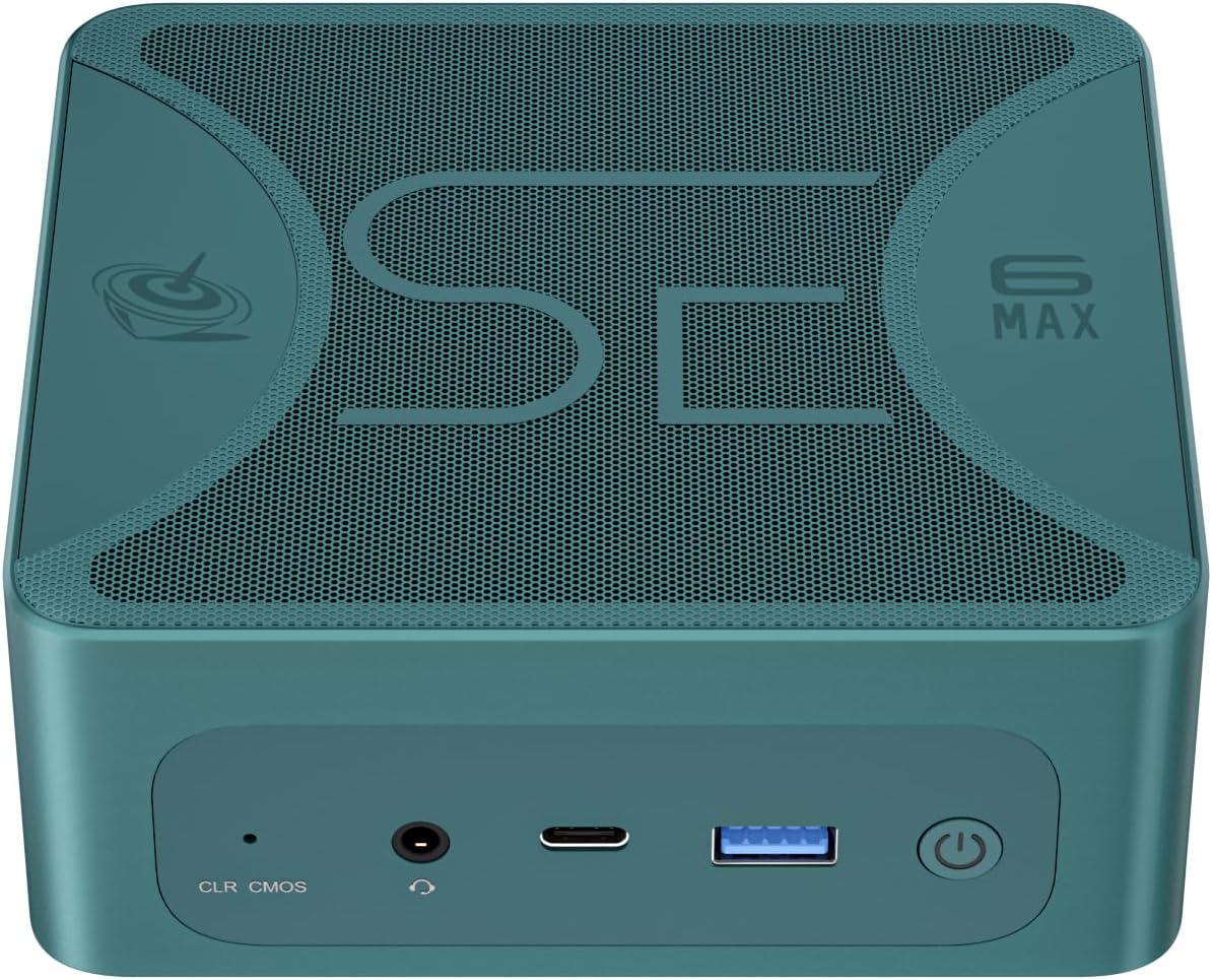 Beelink SER6 MAX Gaming Mini PC, Mini Computers with AMD Ryzen 9 6900HX (8C/16T, Max 4.9Ghz, TDP 54W), 32GB DDR5+1TB M.2 2280 PCIe4.0x4 SSD, BT 5.2, WiFi 6, 2.5G LAN, 2*USB4, DP, HDMI, Quad Display