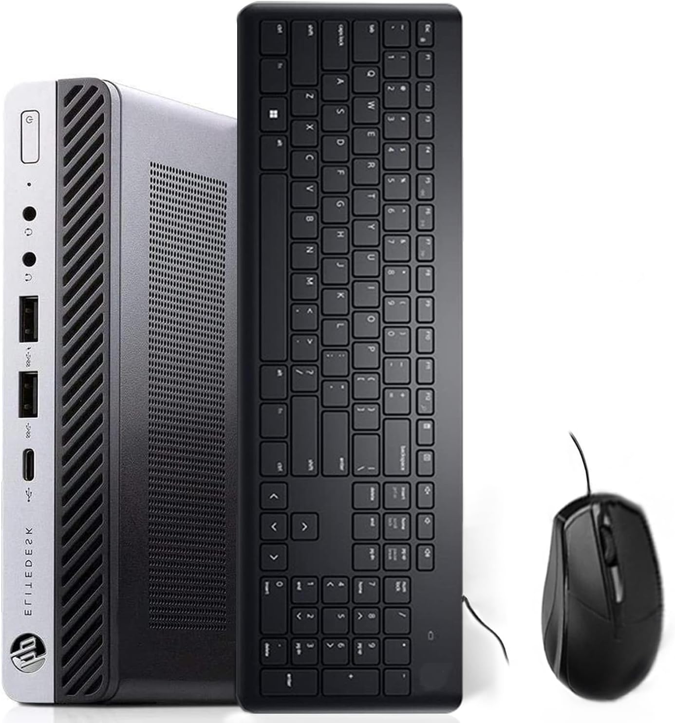 HP EliteDesk 800 G5 Mini Desktop Computer, 9th Gen Intel Core i5-9500T 6-Core 3.70 GHz, 16GB DDR4, 512GB NVMe SSD Mouse  RGB Keyboard, 4K Support, WiFi-6, Bluetooth 5.0 Windows 10 Pro (Renewed)