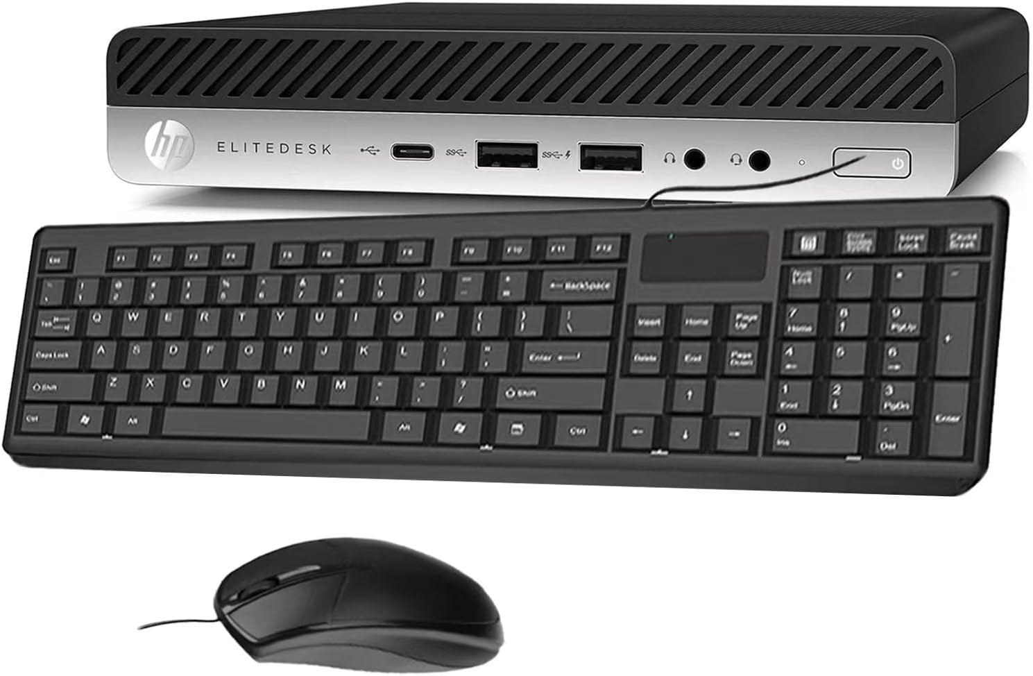 HP EliteDesk 800 G5 Mini Desktop Computer, 9th Gen Intel Core i5-9500T 6-Core 3.70 GHz, 16GB DDR4, 512GB NVMe SSD Mouse  RGB Keyboard, 4K Support, WiFi-6, Bluetooth 5.0 Windows 10 Pro (Renewed)