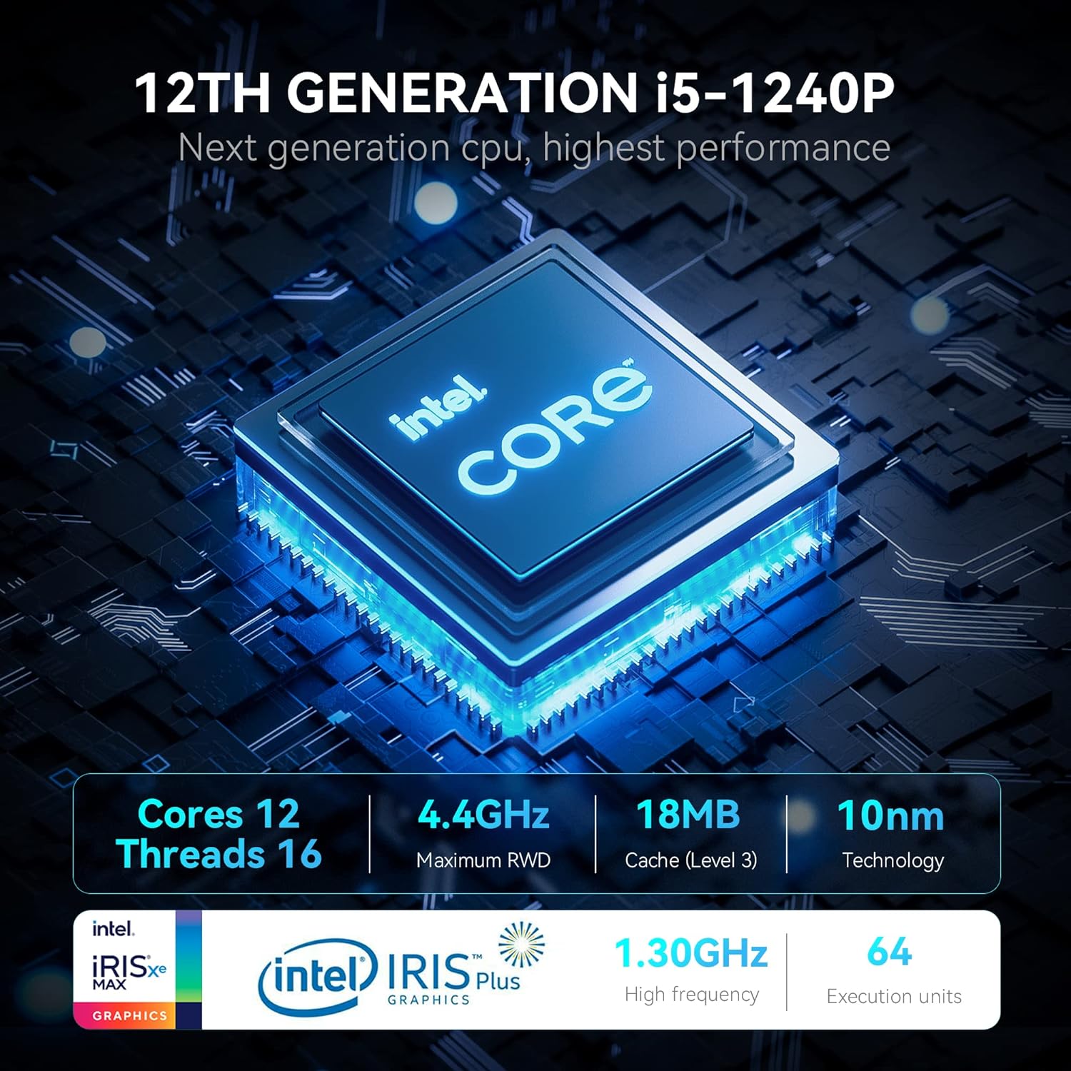 Mini PC Fanless Industrial Computer Desktop, Intel Core i7-1255U(up to 4.7GHz), 16GB RAM 512GB NVMe SSD, Metal Case, 2xGigabit Ethernet, 4xUSB 3.0, 2xHDMI, 2xUSB 2.0, Support Auto Power On