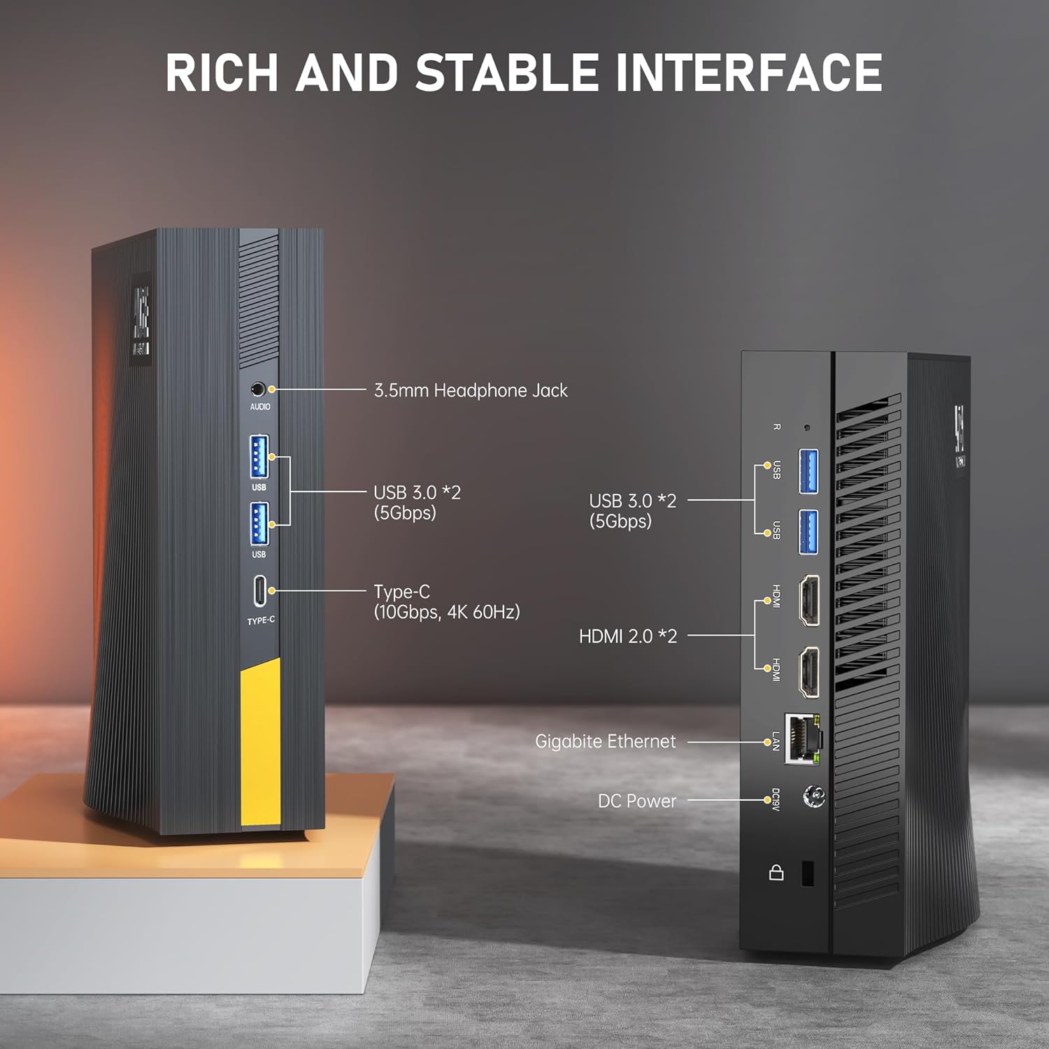 Mini PC Intel i5 12th-Gen 12450H (8 Cores, 12 Threads, up to 4.4GHz), ACEMAGICIAN Mini Computer 16GB DDR4 512GB SSD, WiFi 6/BT5.2/3-Screen 4K@60 Display Office Desktop, for Daily Use/Business/HTPC