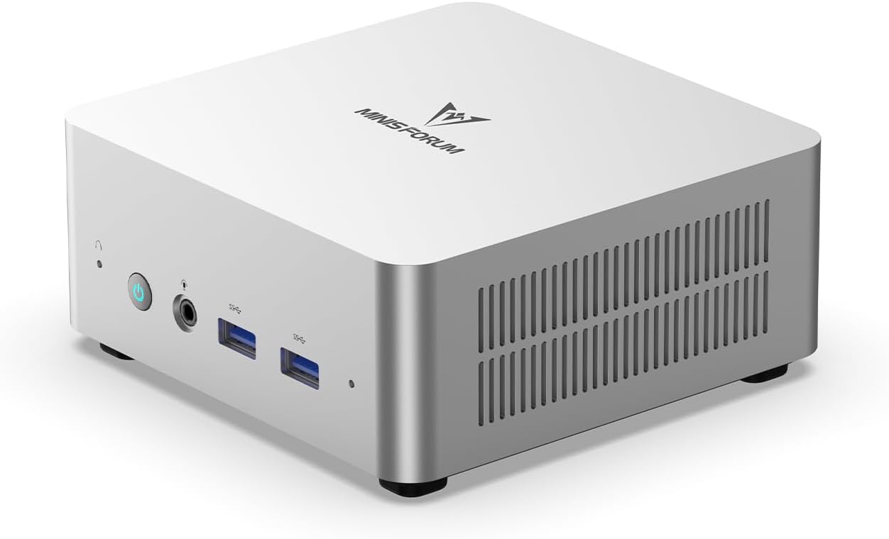 MINISFORUM UN1265 Mini PC 12th Gen Core i7-12650H(10C/16T) Mini Computer 32G RAM+1TB SSD, Expandable HDD Slot, HDMI/DP/USB-C 4K@60Hz Outputs, WiFi 6E/BT5.2/2.5G LAN, 4xUSB Port Desktop Computer