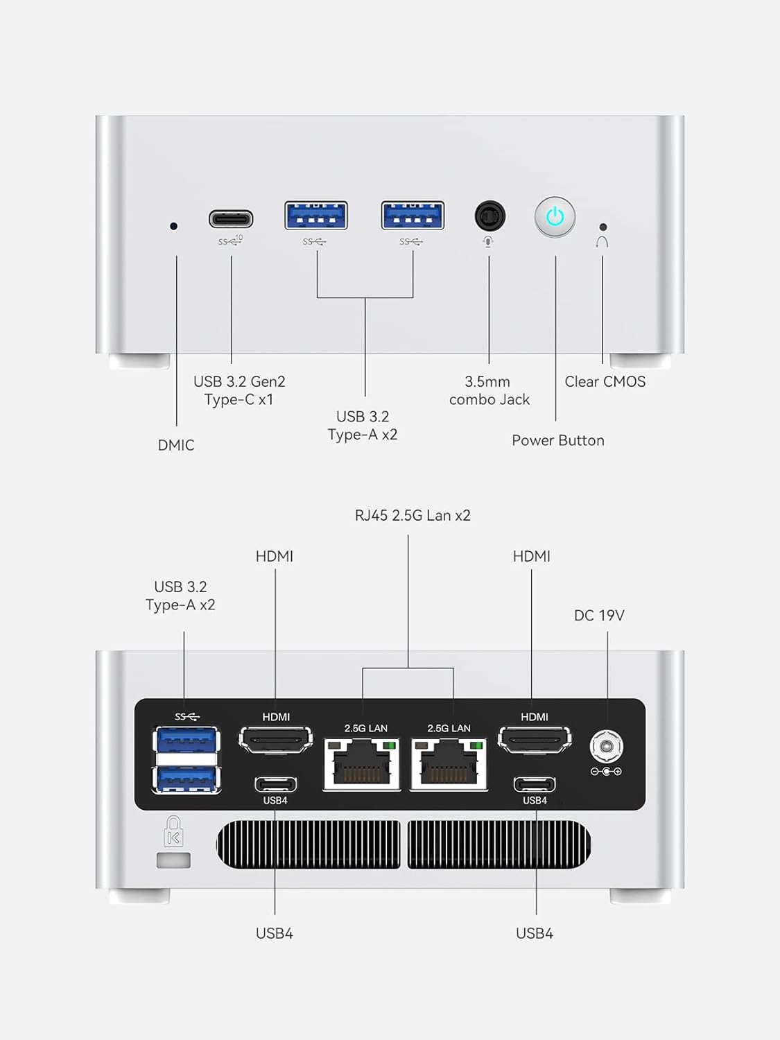 MINISFORUM Venus Series UN1265 Mini PC, 12TH Gen Core i7-12650H Small Computer, 32G DDR4+1TB PCIe4.0 SSD, HDMI+DP+USB-C Triple 4K@60Hz Outputs, 2.5G RJ45 Port, WiFi6E, BT5.2, 4X USB Small Form Factor