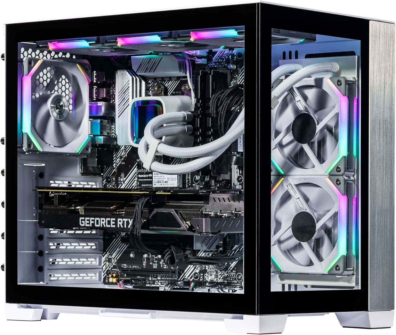 Velztorm Ossix Custom Built Gaming Desktop PC (AMD Ryzen 7-5800X 8-Core, 32GB RAM, 2TB PCIe SSD + 6TB HDD (3.5), GeForce RTX 4060, WiFi, HDMI, USB 3.1, Display Port, White, Win 11 Pro)