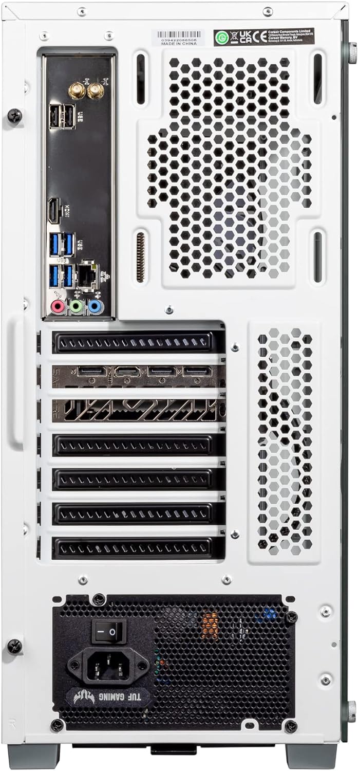 Velztorm White Fultix CTO Gaming Desktop PC (AMD Ryzen 5-5500 6-Core, GeForce RTX 3070 Ti 8GB, 32GB DDR4, 2TB PCIe SSD + 2TB HDD (3.5), RGB Fans, 650W PSU, AC WiFi, Bluetooth, Win 11 Pro) VELZ0060
