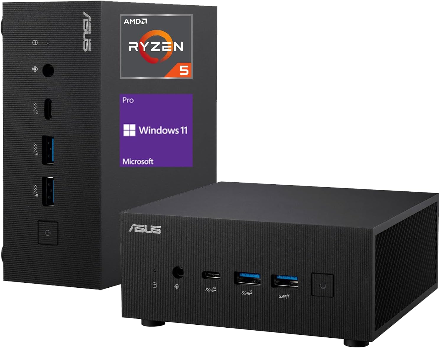 ASUS ExpertCenter Business Mini PC Desktop, AMD Ryzen 5 5600H Processor, 16GB RAM, 1TB PCIe SSD, HDMI, RJ-45, Wi-Fi 6, Windows 11 Pro, Black