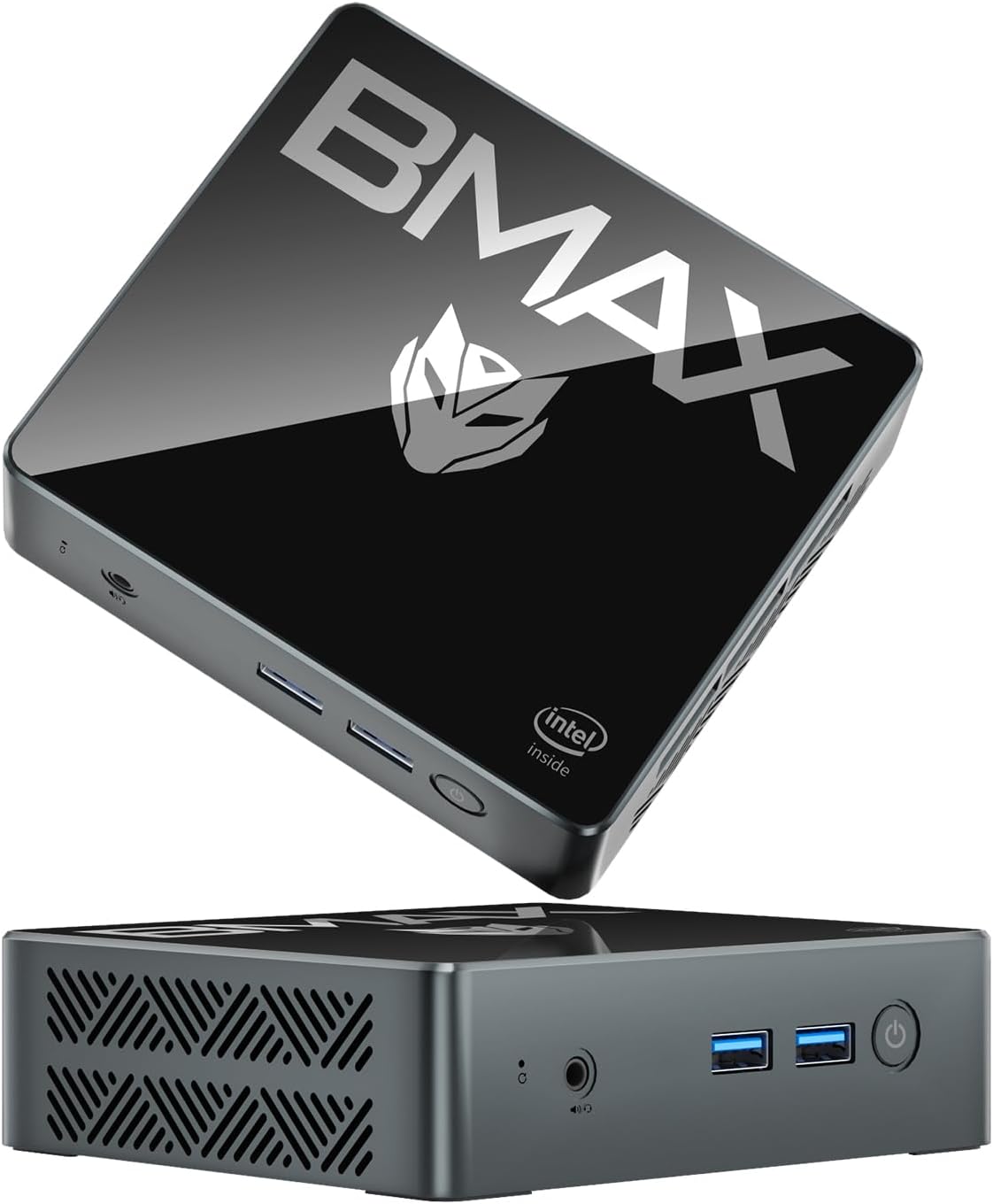 Bmax B4 Mini PC 16GB RAM 512GB SSD, Intel Alder Lake N95(up to 3.4 GHz), Support Win11/Ubuntu 4K UHD/HDMI 2.0x2/LAN/Dual-Band WiFi/Gigabit Ethernet for Work Study Small Desktop Computer