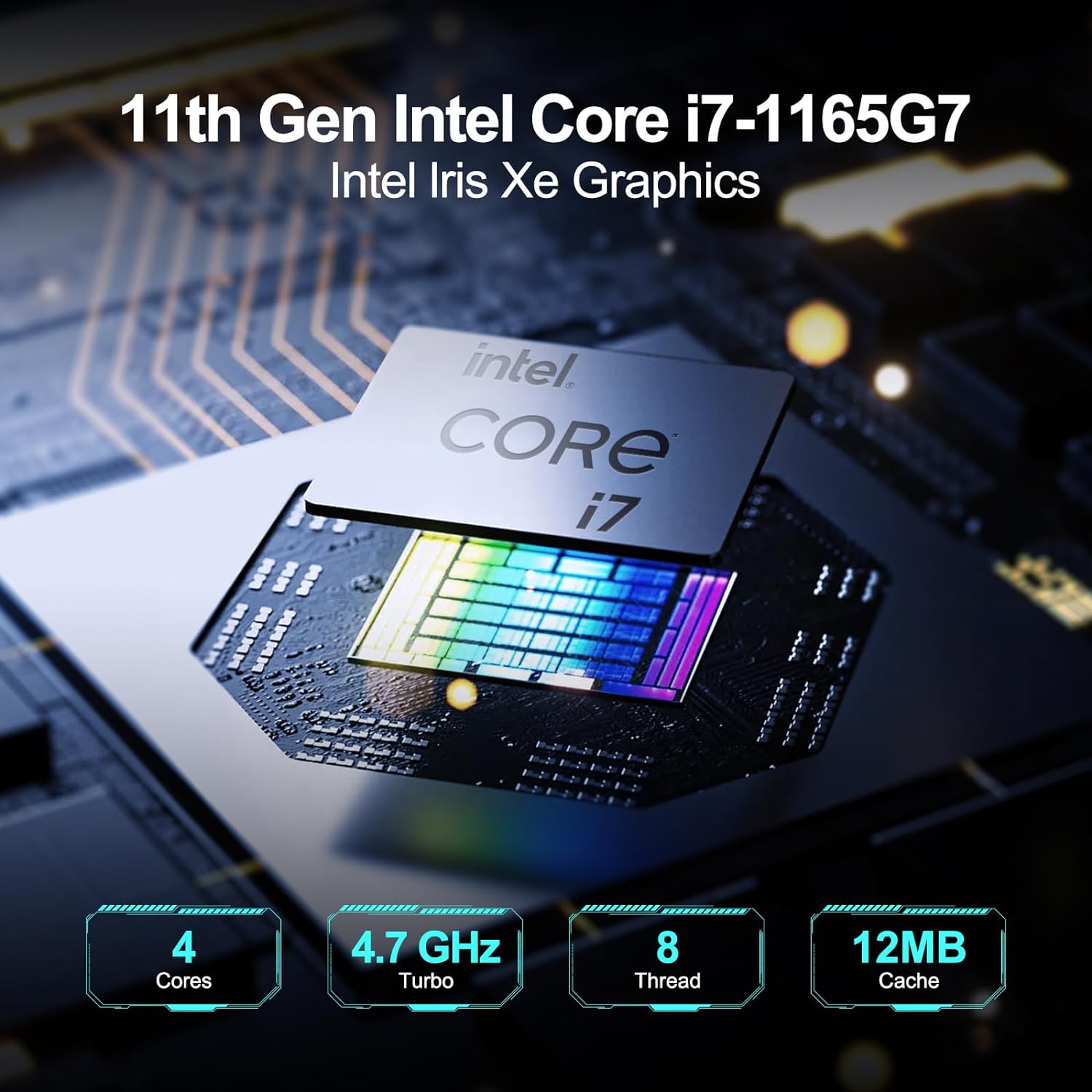 Intel NUC 11 NUC11PAHi7 16GB DDR4 RAM,512GB SSD,Win 11 Pro Mini PC,Core i7-1165G7 Processor 12M Cache, up to 4.7 GHz Mini Desktop Computer, Thunderbolt 3/Support 8K/WiFi 6/4K Quad Display/Bluetooth 5