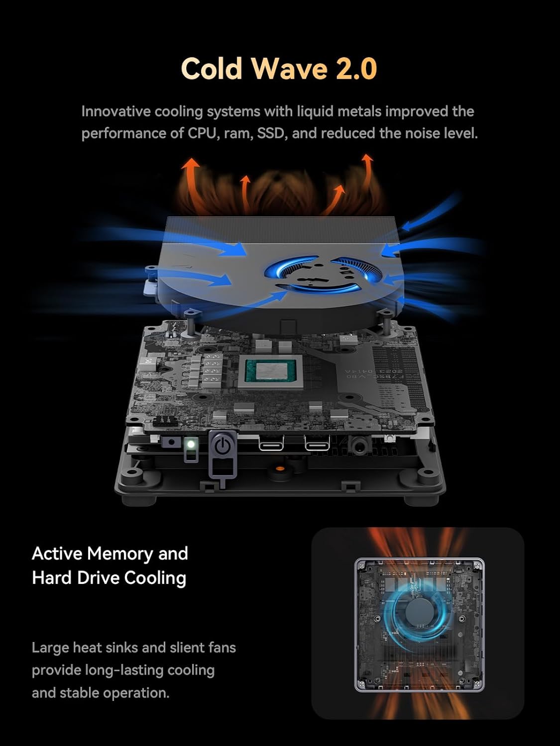 MINISFORUM UM690 Mini PC AMD Ryzen 9 6900HX Small PC, 32G RAM + 1TB PCIe SSD, 2X HDMI(4K), 1x USB4(8K) Triple Outputs, AMD Radeon 680M Graphics Small Form Factor