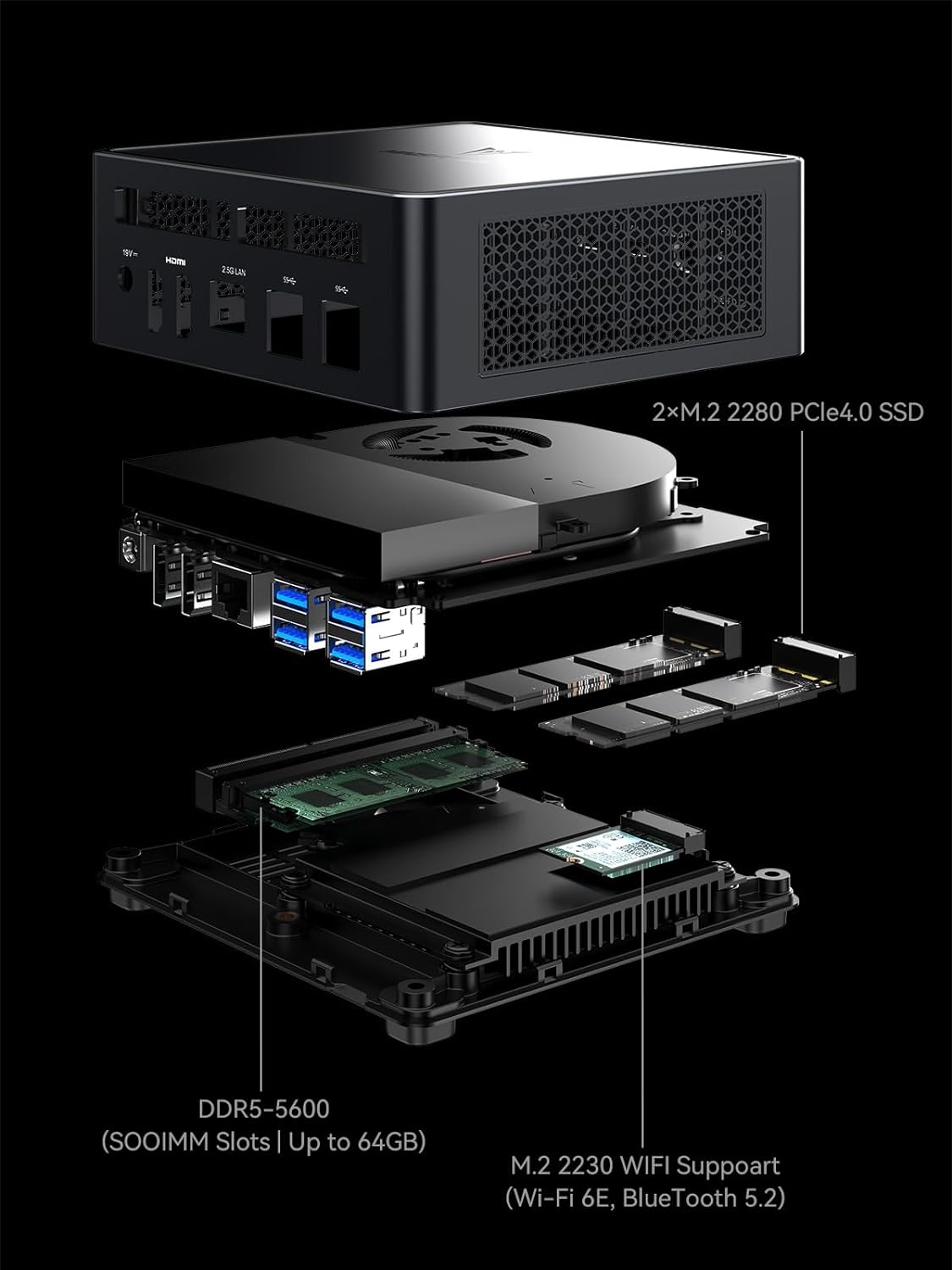 MINISFORUM UM790 Pro Mini PC AMD Ryzen 9 7940HS(8C/16T, up to 5.2GHz) 32GB DDR5 512GB SSD Radeon 780M Graphics Micro Computer 2xHDMI/ 2xUSB4(8K@60Hz) Intel Killer WiFi6E Small Form Factor