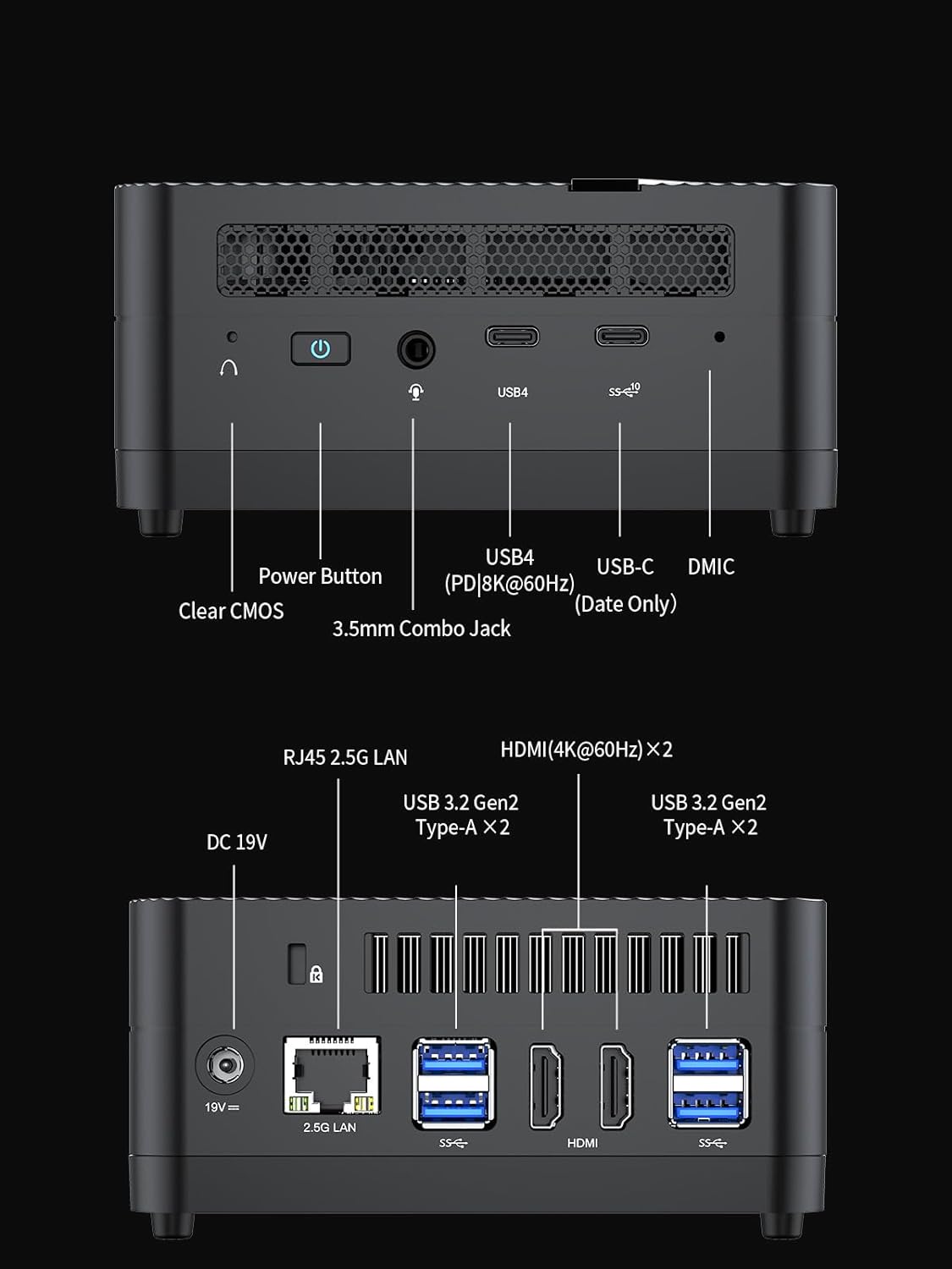 MINISFORUM Venus Series UM773 Lite Mini PC AMD Ryzen 7 7735HS up to 4.75GHz 32GB DDR5 512GB PCIe4.0 SSD AMD Radeon 680M Mini Computer, 2 x HDMI,1x USB4,5X USB Ports,WiFi 6,BT5. 2