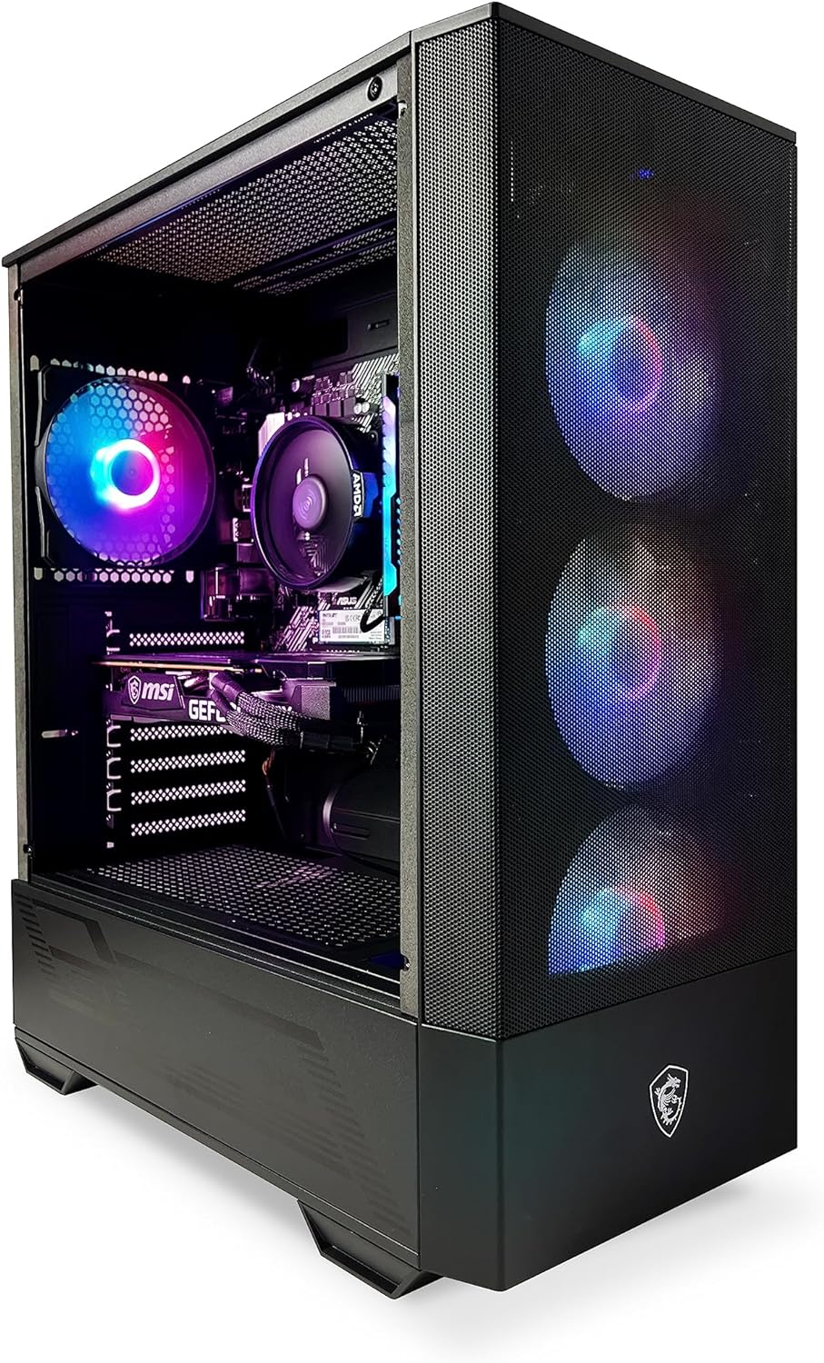 NSX GAMING Desktop PC Ryzen 5 5500,16 GB RAM,SSD 512 gb, RTX 3060,USB-C, Hdmi,Mouse and Keyboard Gamer, Win 11, Built in USA 12 Month Warranty on prebuilt Gaming pc WiFi Ready