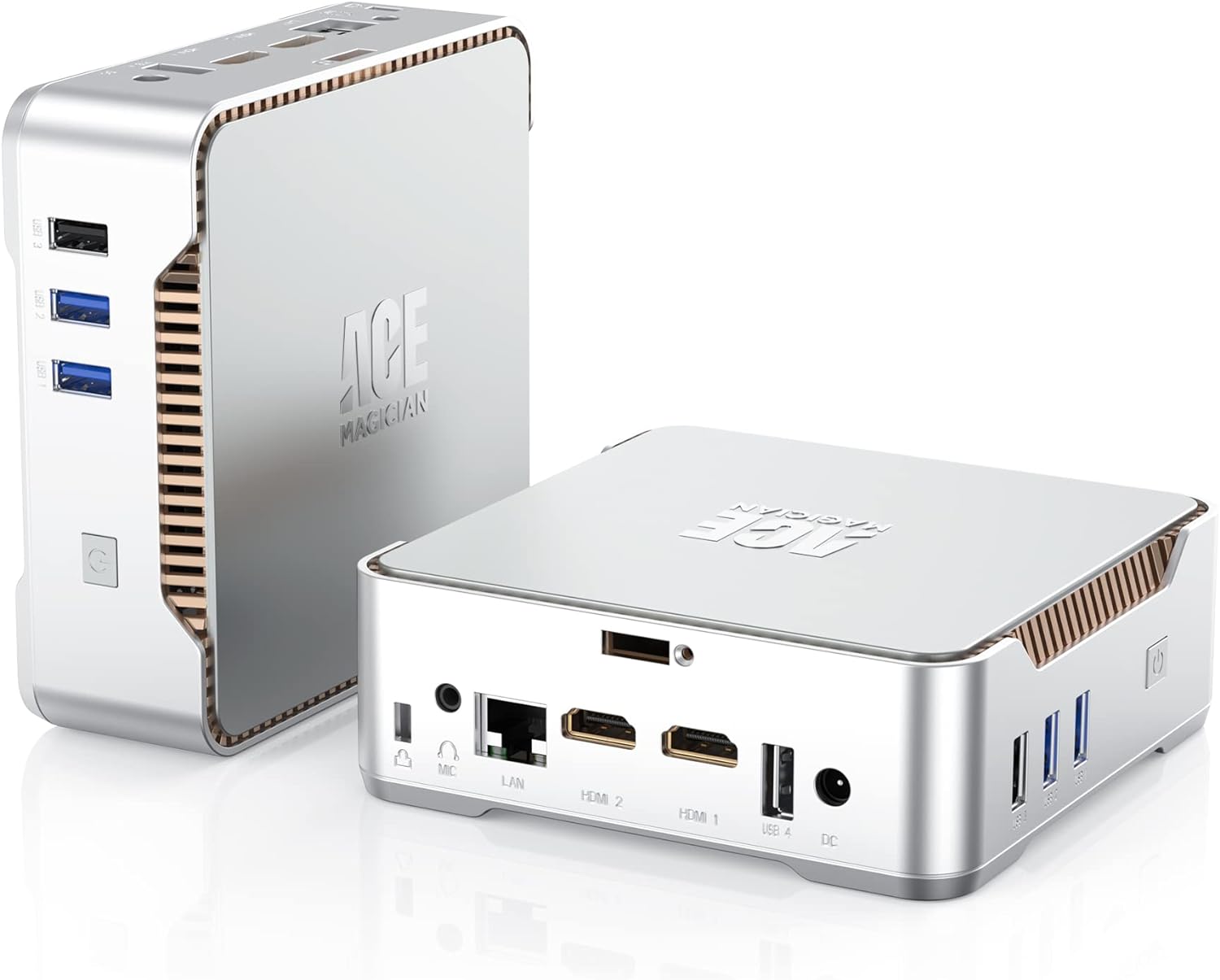 ACEMAGICIAN Mini PC Windows 11 Pro, Intel 11th Gen N5105 (Up to 2.9GHz), Mini Computer 12GB RAM / 256GB M.2 SSD, 2.5SATA SSD, Desktop Support 4K, WiFi5 / BT4.2, USB3.0, Auto Power On