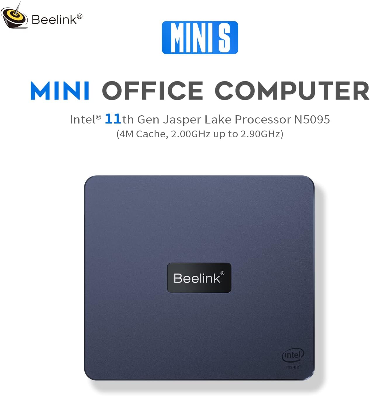Beelink Mini S12 Pro Mini Pc,Intel 12th Gen Alder Lake-N100 (4C/4T, Up to 3.4GHz),16GB DDR4 RAM 500GB PCle SSD, Desktop Computer Support 4K@60Hz Dual HDMI Display/USB3.2/WiFi6/BT5.2 for Office/Home