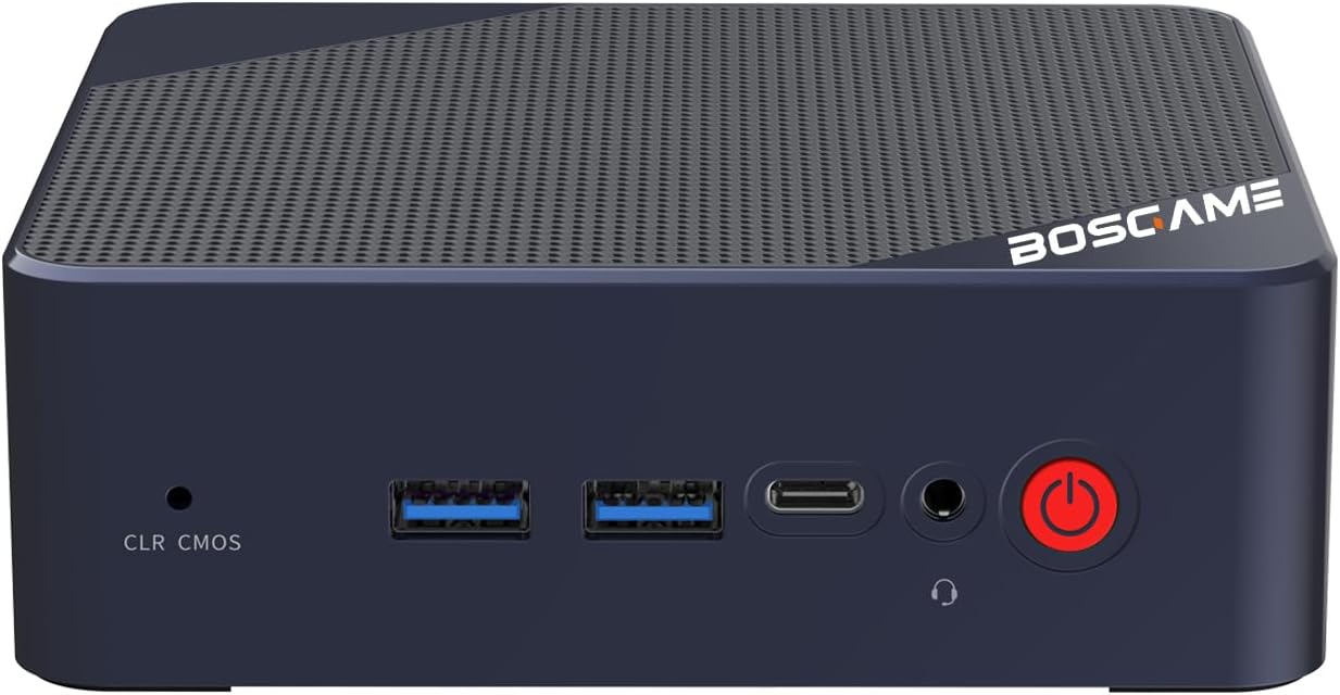 BOSGAME Windows 11 Pro Mini PC, Intel 12th N100 Mini Computers 16GB DDR4 512GB SSD Mini Desktop PC, Dual HDMI,4*USB3.2, RJ45 2.5G LAN,WiFi5, BT4.2,USB-C