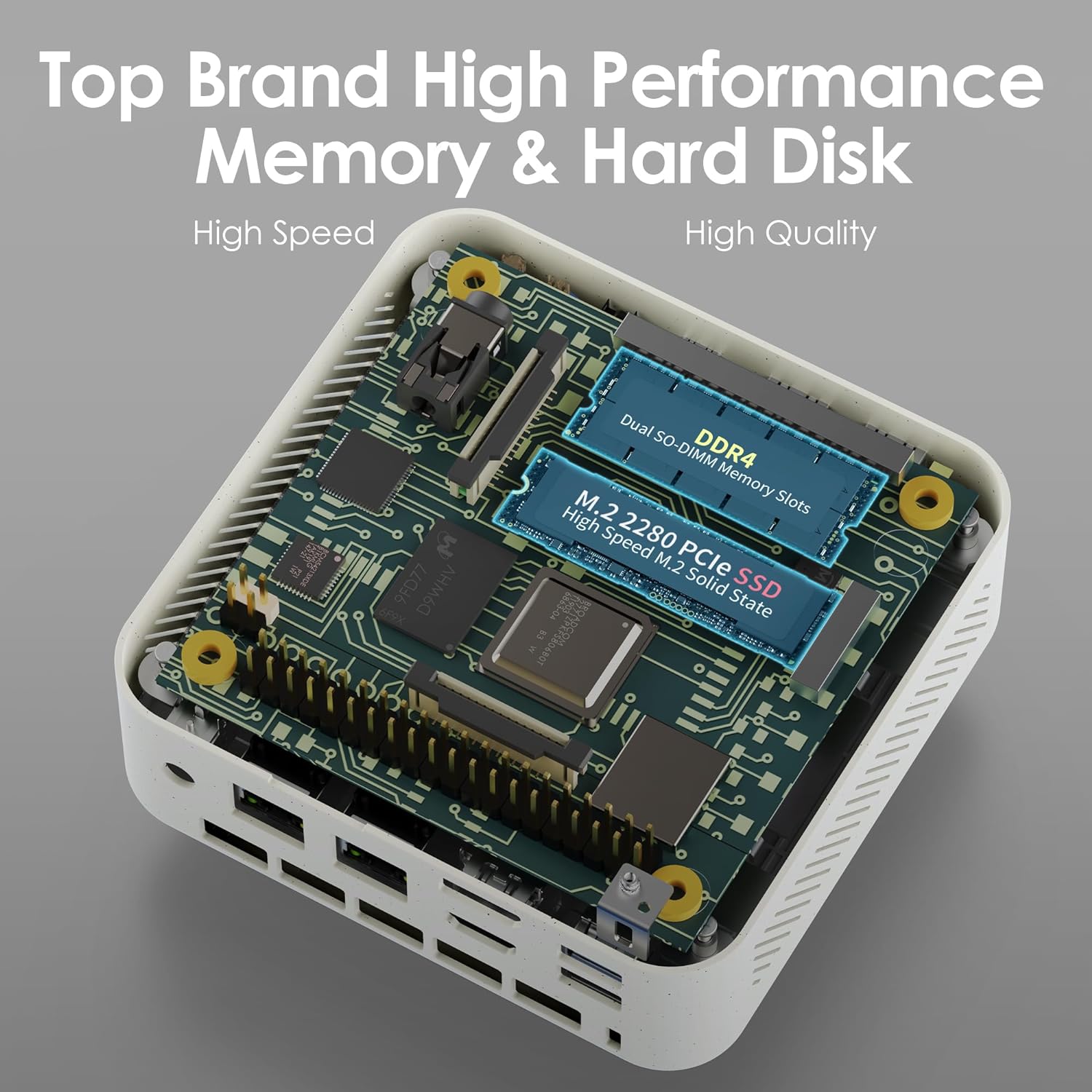 CyberGeek Mini PC 16GB RAM 256GB PCIe SSD, AMD Ryzen 7 PC 5700U (8C/16T,up to 4.3 GHz), Small Desktop Computers Supports 4K Triple Display/BT5.0/HDMI+DP Mini Computer for Home/Business/Office