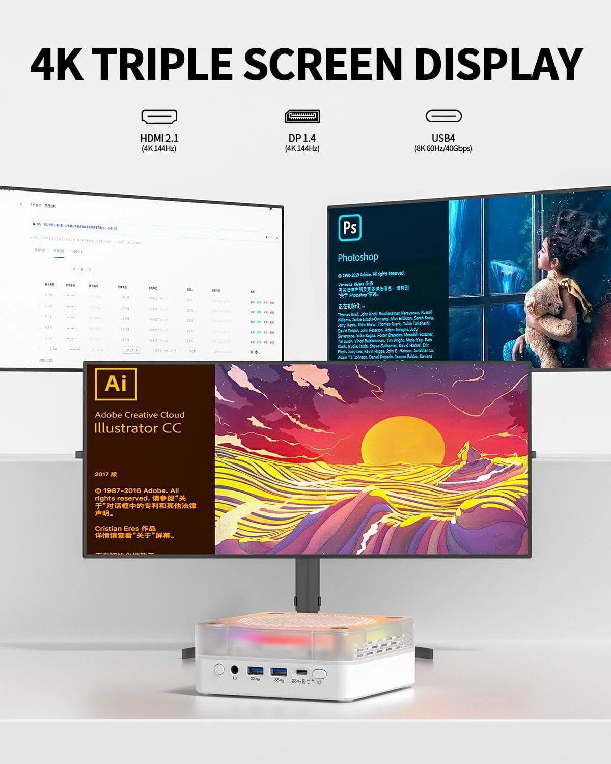 FIREBAT Mini PC, AMD Ryzen™ 5 5600H Mini Computer (6C/12T,Up to 4.2 GHz) with 16GB DDR4 RAM/512GB M.2 2280 NVMe SSD, Radeon™ Graphics(7 core 1800 MHz), 2*HDMI(4K@60Hz), Type-C(4K@60Hz), WiFi 6, BT5.2