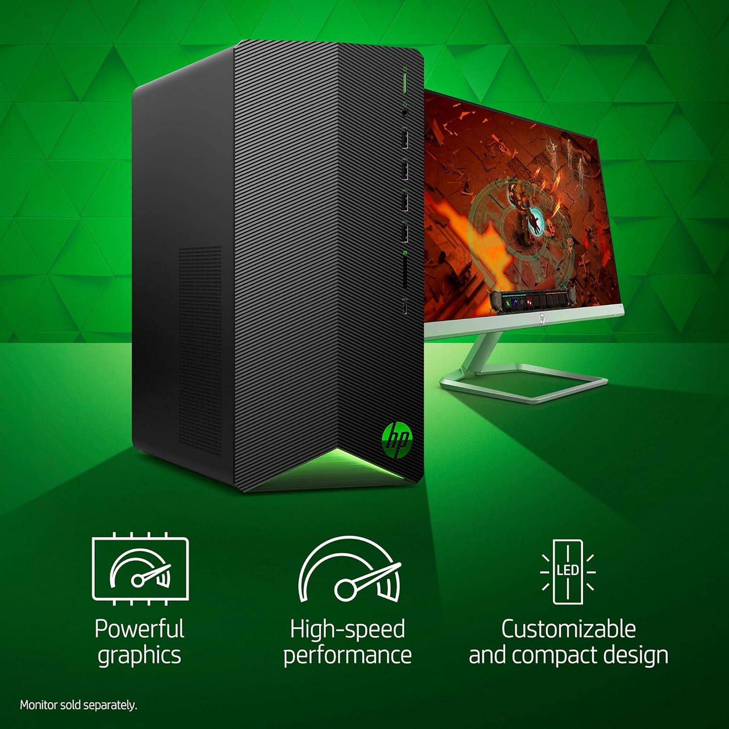 HP 2021 Newest Pavilion Gaming Desktop Computer, AMD 6-Core Ryzen 5600G Processor (Up to 4.4 GHz), AMD Radeon RX 5500, 32GB RAM,1TB PCIe NVMe SSD, Mouse and Keyboard, Win 10 Home + HDMI Cable