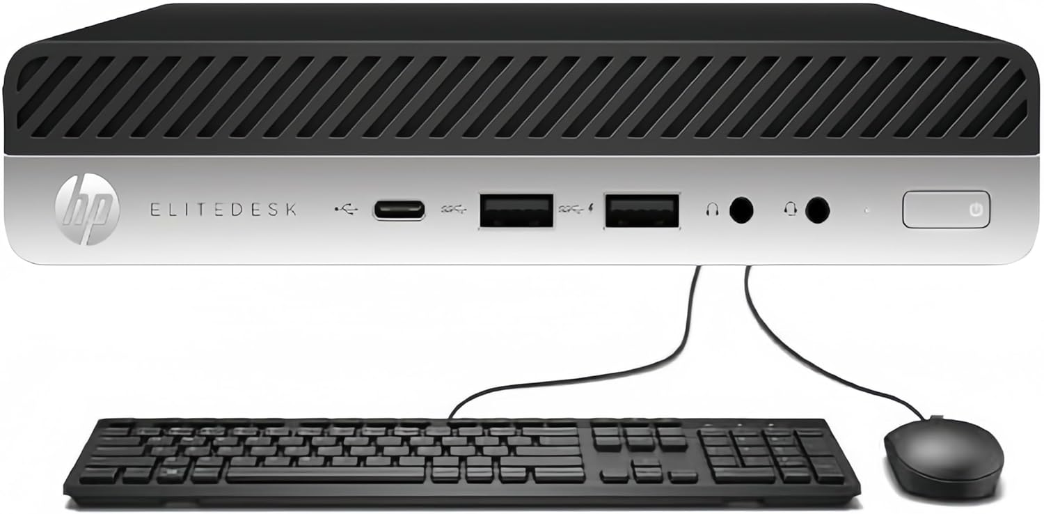HP EliteDesk 705 G5 Mini Desktop Computer PC, AMD Quad-Core Ryzen 5 Pro 3400G Up to 3.9GHz, 16GB DDR4 RAM, 512GB SSD, DP, KeyboardMouse, Windows 10 Pro (Renewed)