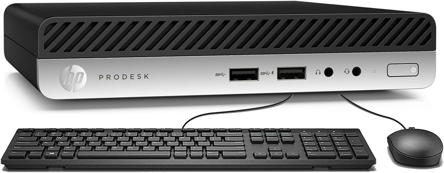 HP ProDesk 405 G4 Mini Business Desktop Computer, AMD Ryzen 3 PRO 2200G, 16GB DDR4 RAM, 256GB SSD, KeyboardMouse, Wi-Fi, Bluetooth, Windows 10 Pro (Renewed)