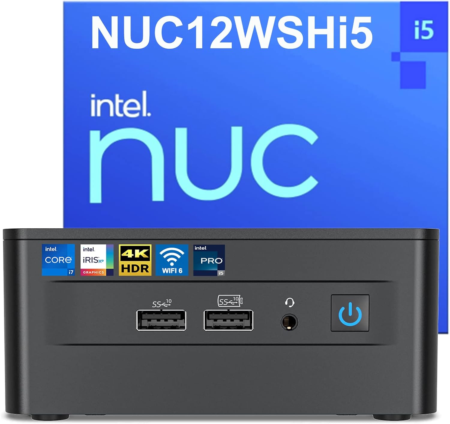 Intel NUC 12 Pro,Latest NUC12WSHi5 Mini PC Computer (12 Core i5-1240P  4.4GHz 16GB RAM 512GB NVMe SSD,Iris XE Graphics) with Vesa Mounting Bracket, 2xThunderbolt4, WiFi6E,BT 5.2,8K,Win11 Pro