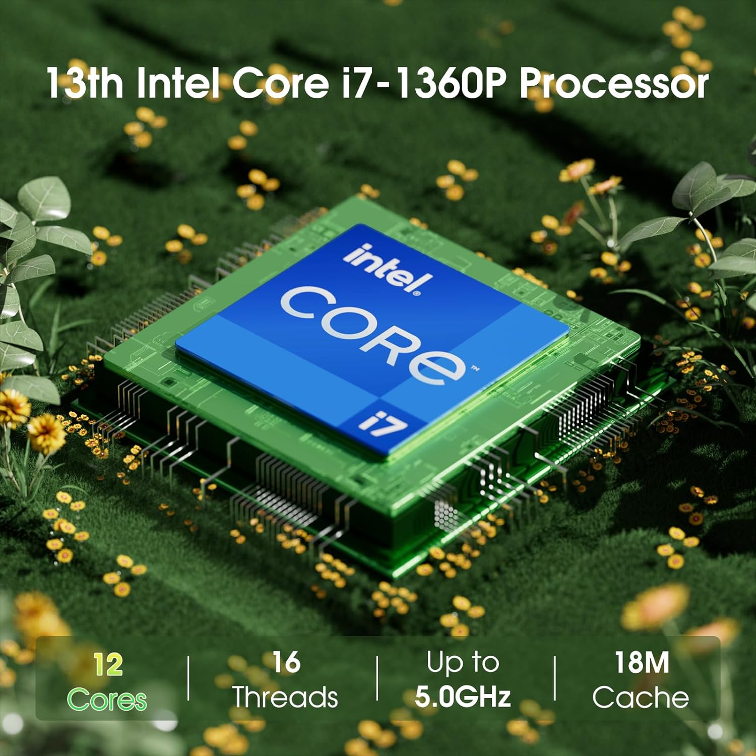Intel NUC 13 Pro, Arena Canyon Mini Pc with 13th Gen Core i7-1360P (12C/16T  Up to 5.0GHz), 32GB DDR4 RAM  1TB NVMe SSD, Support 8K, WiFi6E, BT5.3, 2 x Thunderbolt 4, Windows 11 Pro, 18M Cache
