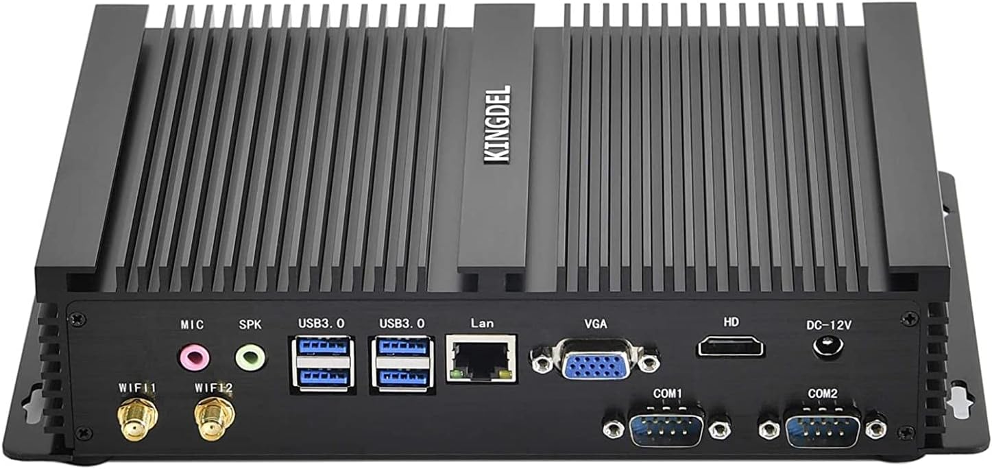 KINGDEL Mini PC with 16GB RAM 256GB NVMe SSD 8th Gen. Intel Core i5 CPU 4 Cores (Up to 3.4GHz), Mini Desktop Computer, 4K Ultra-HD, 2xCOM RS232, 4xUSB3.0, Windows 11 Pro