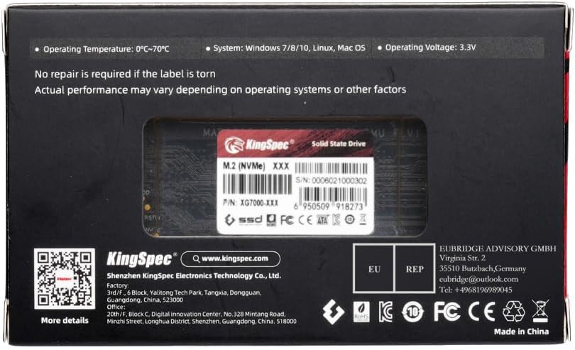 KingSpec 1TB 2.5 SATA SSD, SATA III 6Gb/s Internal Solid State Drive - 3D NAND Flash TLC, for Desktop/Laptop/All-in-one(P3,1TB)