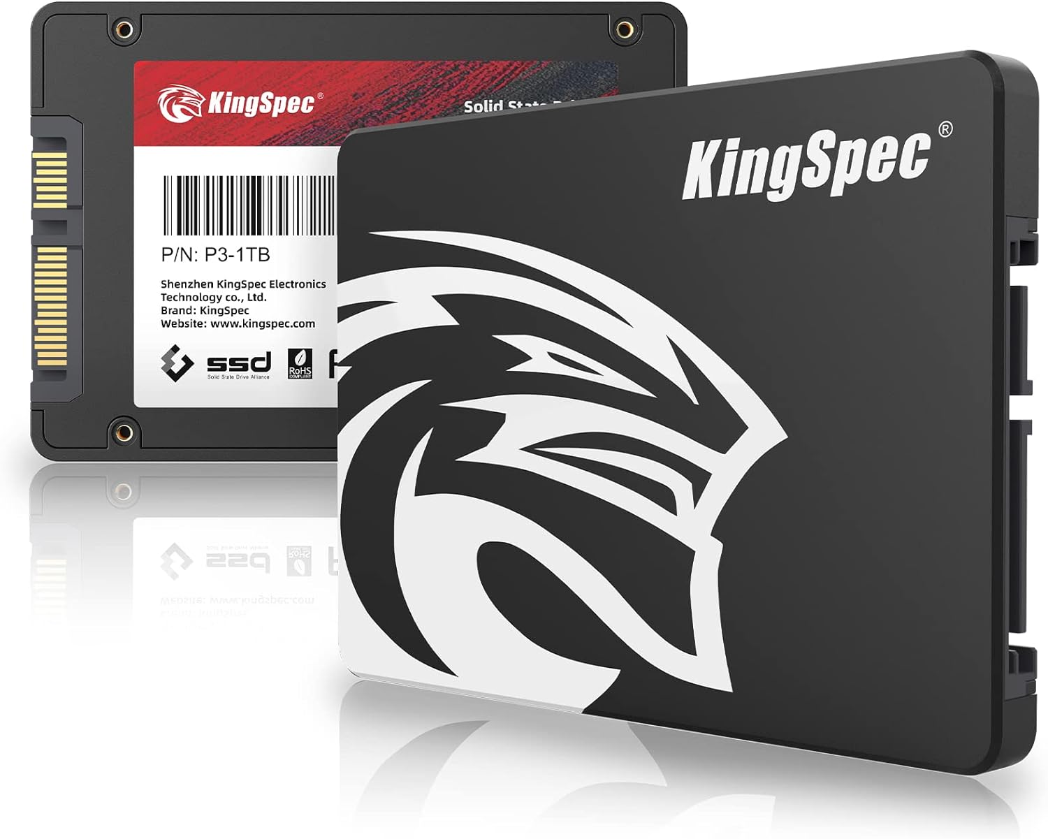 KingSpec 1TB 2.5 SATA SSD, SATA III 6Gb/s Internal Solid State Drive - 3D NAND Flash TLC, for Desktop/Laptop/All-in-one(P3,1TB)