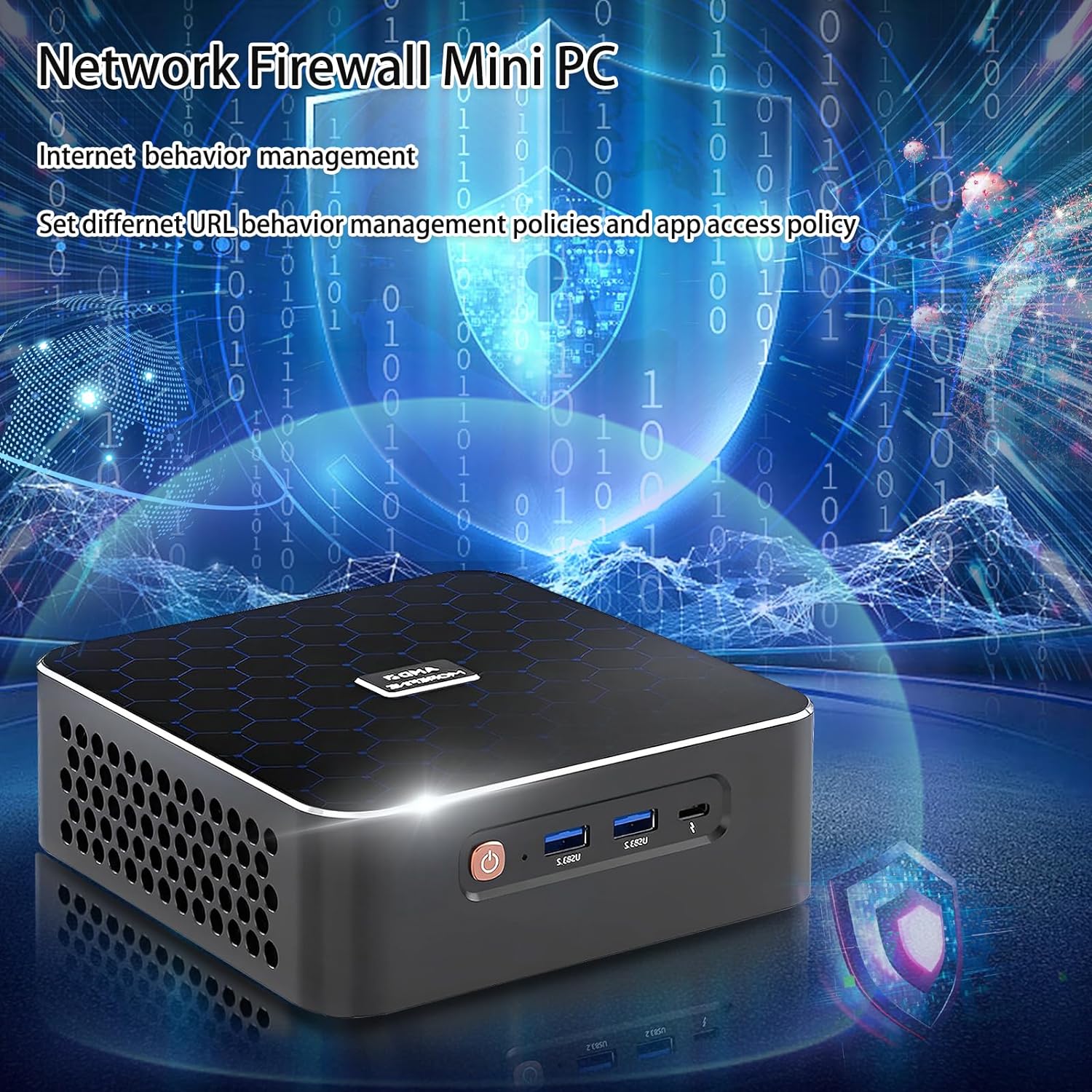 Mini Game Computer, AMD R9-7940HS (8Cores 16Threads, up to 5.2GHz) Windows 11, Mini Gaming Desktop, 64GB DDR5 4TB SSD NVMe, Mini PC HDMI 2.1, 3*USB 3.2, 3*USB2.0, 1*DC-IN, 1*TYPEC, Home Office