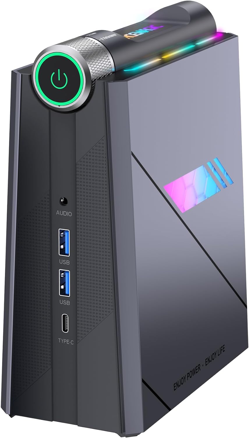 [Mini Gaming PC],Intel Core i9-11900H up to 4.9GHz,Mini Computer Tower PC Dual Channel 16GB DDR4 512GB NVMe SSD, Support 3 Mode PERF Switch Desktop Computer 4K Triple Display,WiFi 6,BT 5.2