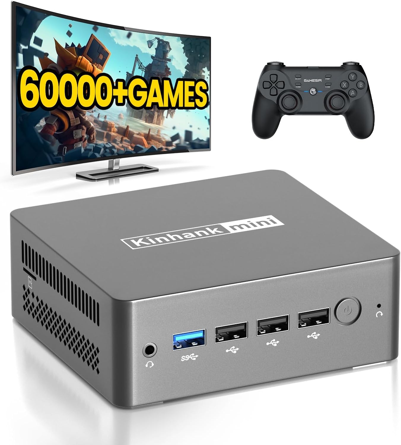 Mini PC Intel N100 (up to 3.4GHz) Mini Computer Windows 11, Small PC 8GB DDR5+256GB+500G External HDD, Built in 60,000+Games,4K Dual Display/WiFi 5/BT 4.2/Micro Desktop Computer for Home Office