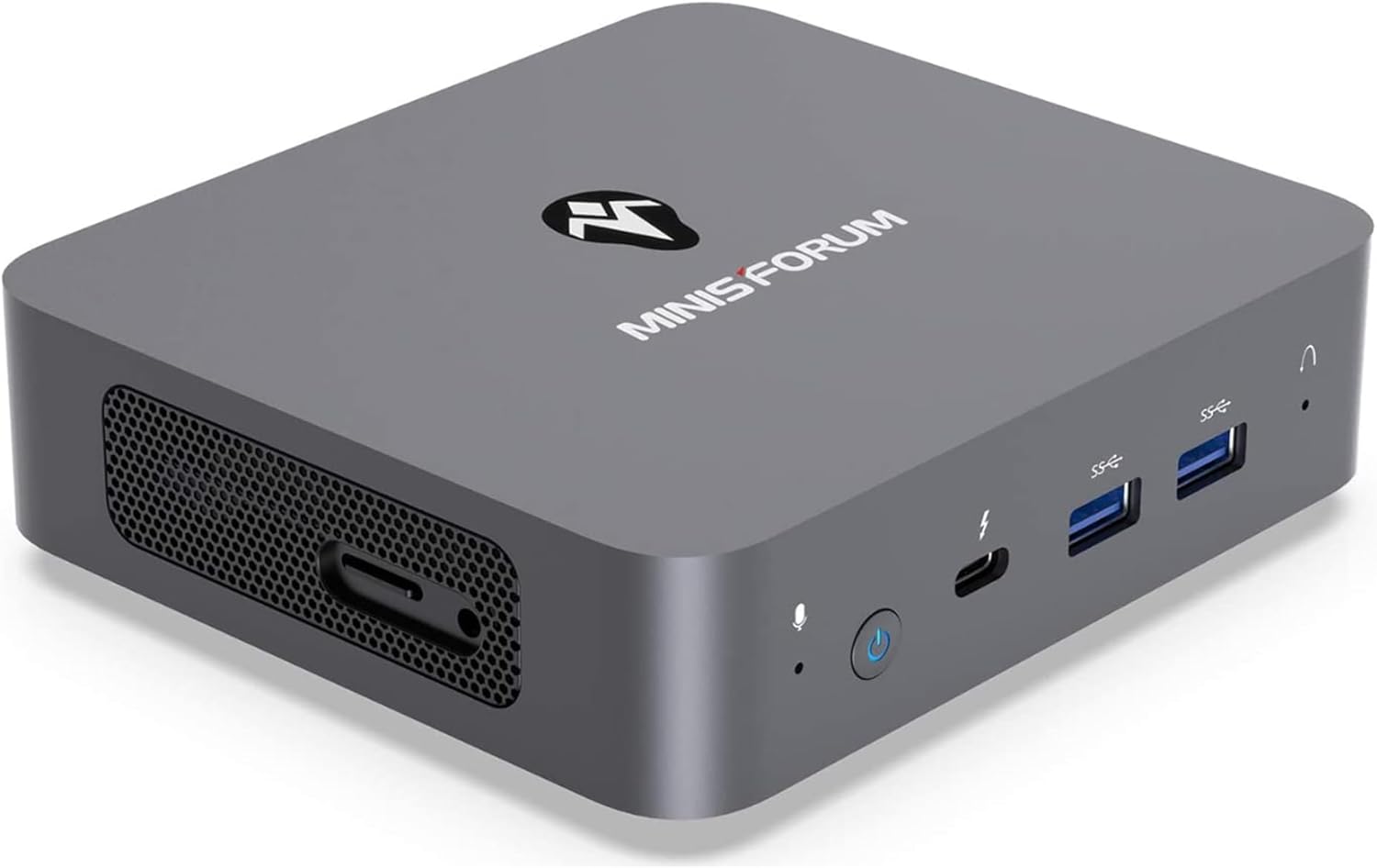 MINISFORUM UN300 Mini PC Core i3-N300(8C/8T, up to 3.8GHz) Desktop Computer, LPDDR5 8GB RAM 256GB SSD, 2X HDMI, 1x USB-C 4K Triple Display, 2X Gigabit Ethernet Port, 4X USB3.2 Micro Computer