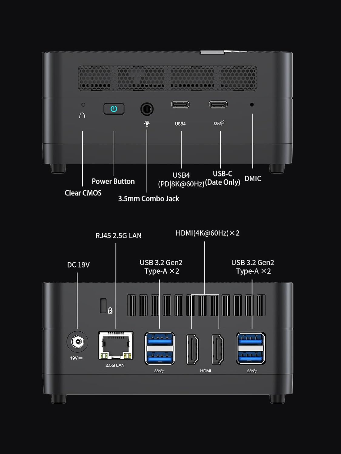 MINISFORUM Venus Series UM790 Pro Mini PC AMD Ryzen 9 7940HS(8C/16T, up to 5.2GHz) No RAM No SSD Micro PC, 2xUSB4(DP|8K)/ 2xHDMI(4K)/ Intel Killer WiFi 6E/ BT5.2/ 4xUSB3.2 Mini PC