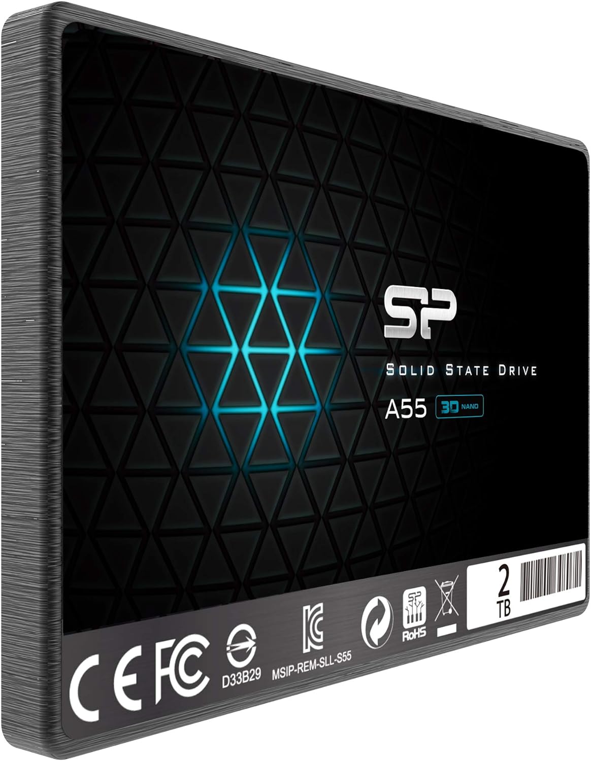 Silicon Power 2TB SSD 3D NAND A55 SLC Cache Performance Boost SATA III 2.5 7mm (0.28) SSD Internal Solid State Drive (SP002TBSS3A55S25)