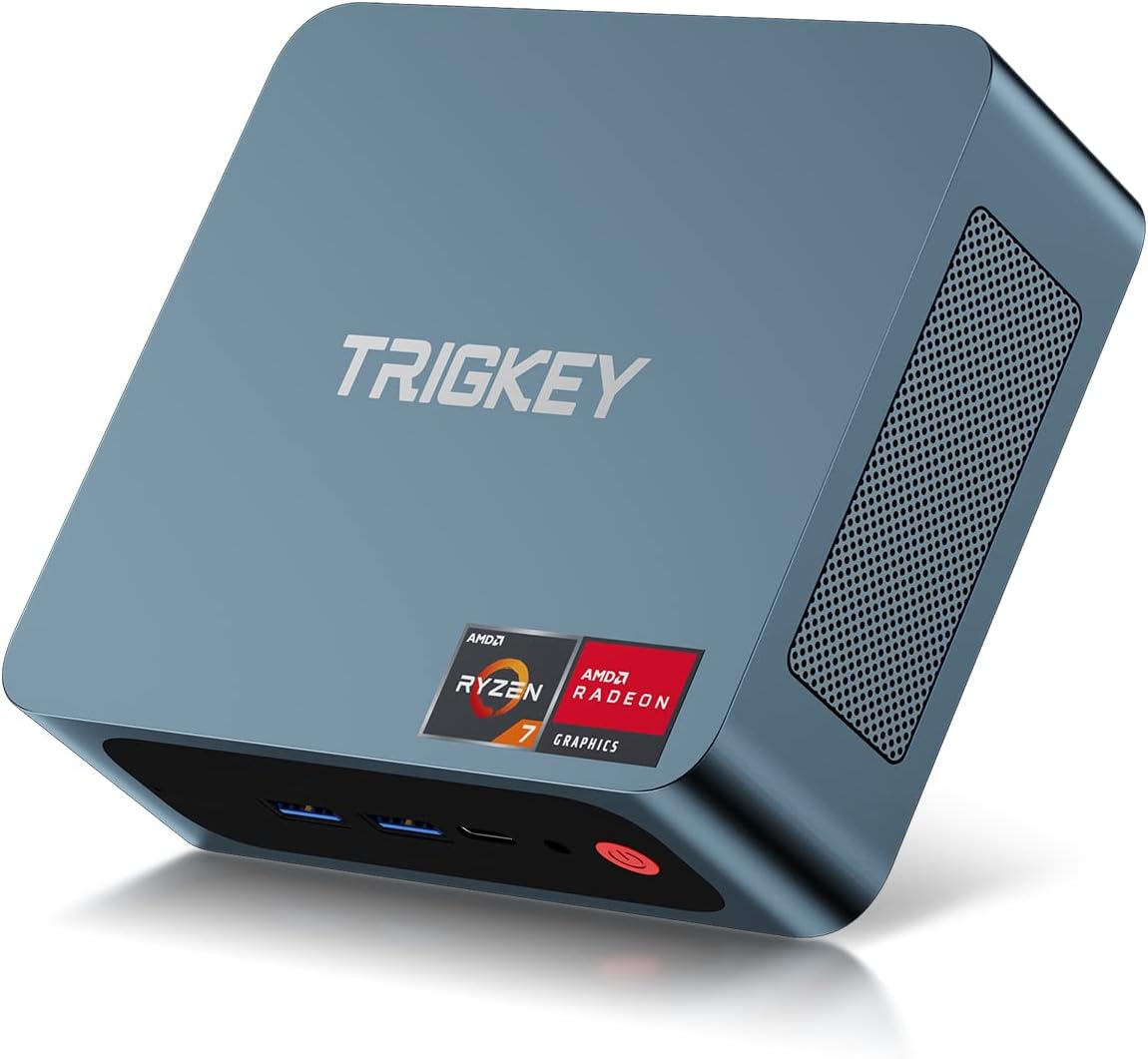 TRIGKEY G5 2.5G Dual Ethernet Mini PC 6W TPD 12th Gen Intel N100(4Core, Up to 3.4GHz) 16G DDR4 500G PCIE1 SSD Mini Computer, Support Micro Computer/WiFi 6/BT5.2/USB 3.2/ HDMI+Type-C Output