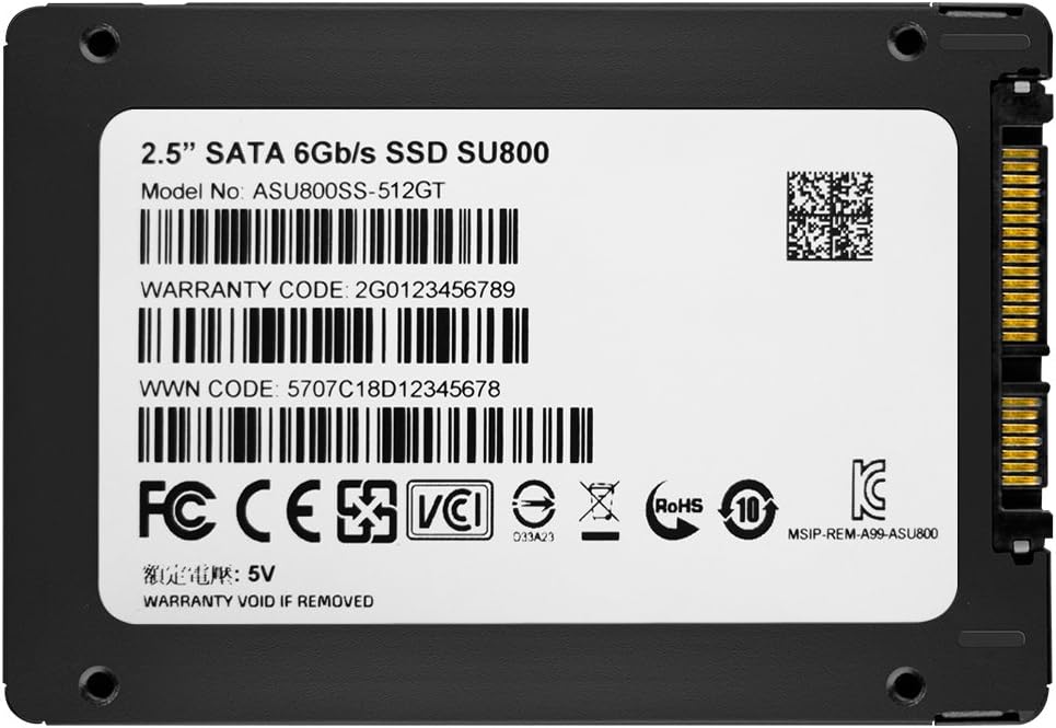 ADATA SU800 512GB 3D-NAND 2.5 Inch SATA III High Speed Read  Write up to 560MB/s  520MB/s Solid State Drive (ASU800SS-512GT-C)