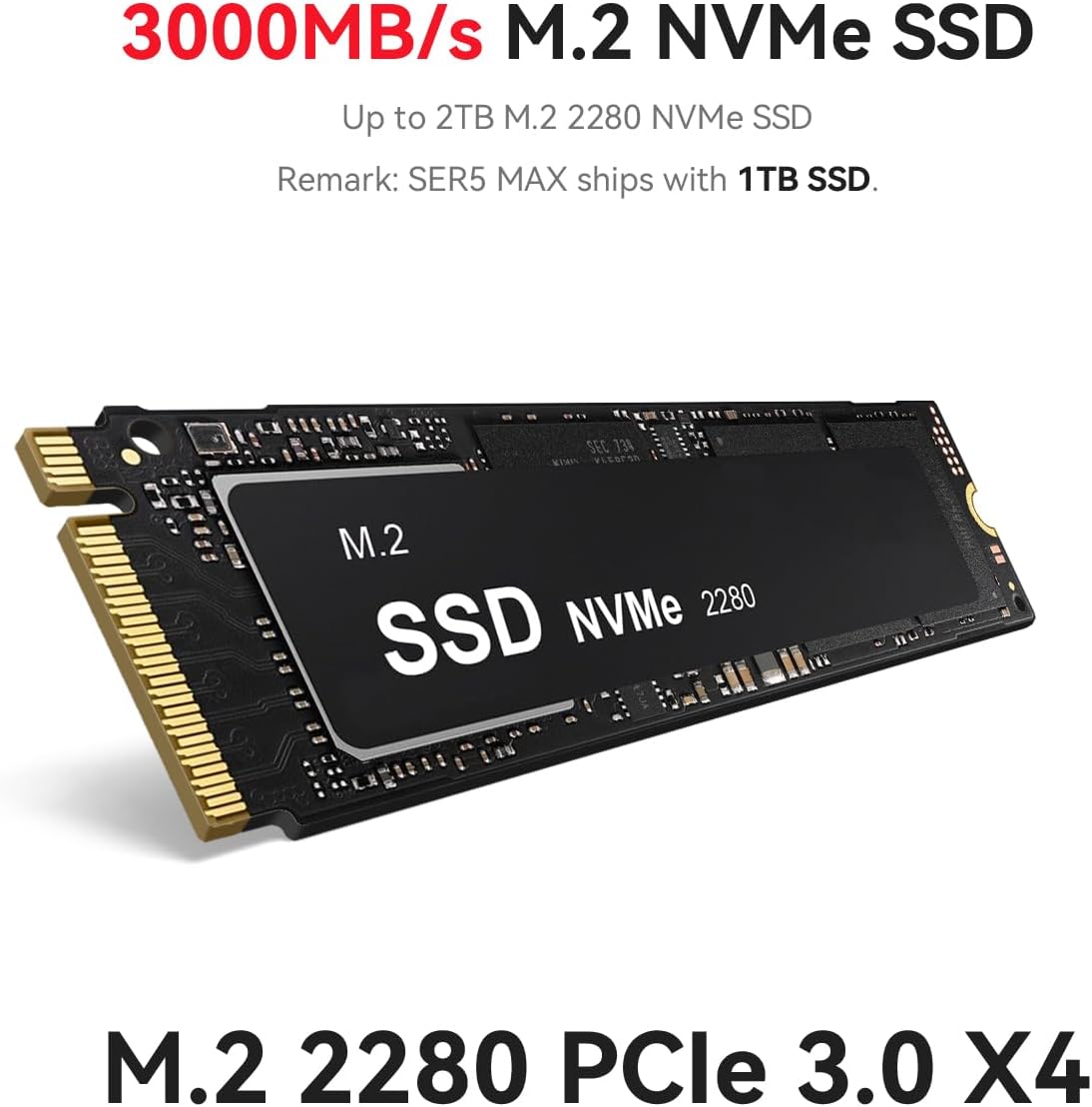 Beelink Mini PC SER5 MAX, AMD Ryzen 7 5800H(Up to 4.4GHz), 16GB DDR4+500GB PCIe3.0 SSD, TDP 54W Mini-pc, Mini Desktop Computers Support 4k Triple Display/WiFi 6/BT5.2/1000Mbps for Home/Office