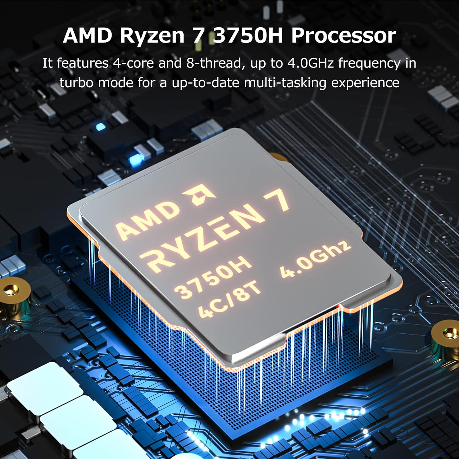 BUZHI NucBox KB4 Mini PC AMD Ryzen 7 3750H Processor Radeon Vega 10 Graphics GPU 16GB+512GB Memory Multiple Ports US Plug,Radeon Vega 10 Graphics GPU