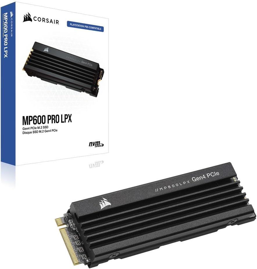Corsair 2TB M.2 NVMe PCIe Gen4 SSD for PS5 - Up to 7,100MB/s Read  5,800MB/s Write Speeds