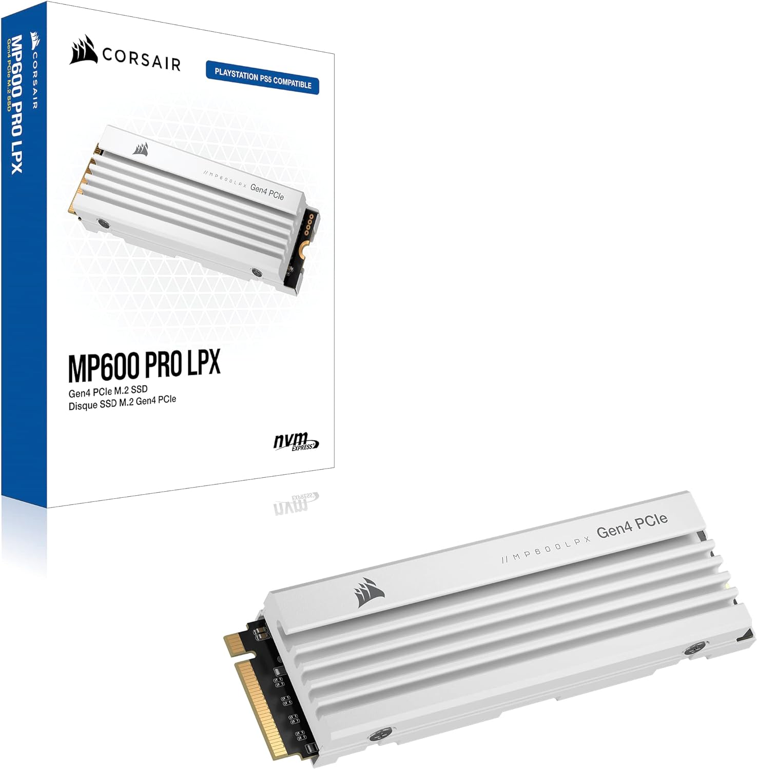 Corsair 2TB M.2 NVMe PCIe Gen4 SSD for PS5 - Up to 7,100MB/s Read  5,800MB/s Write Speeds