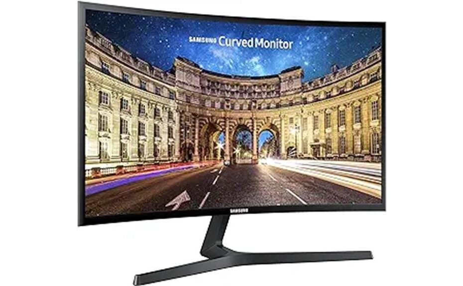 curved monitor enhances viewing